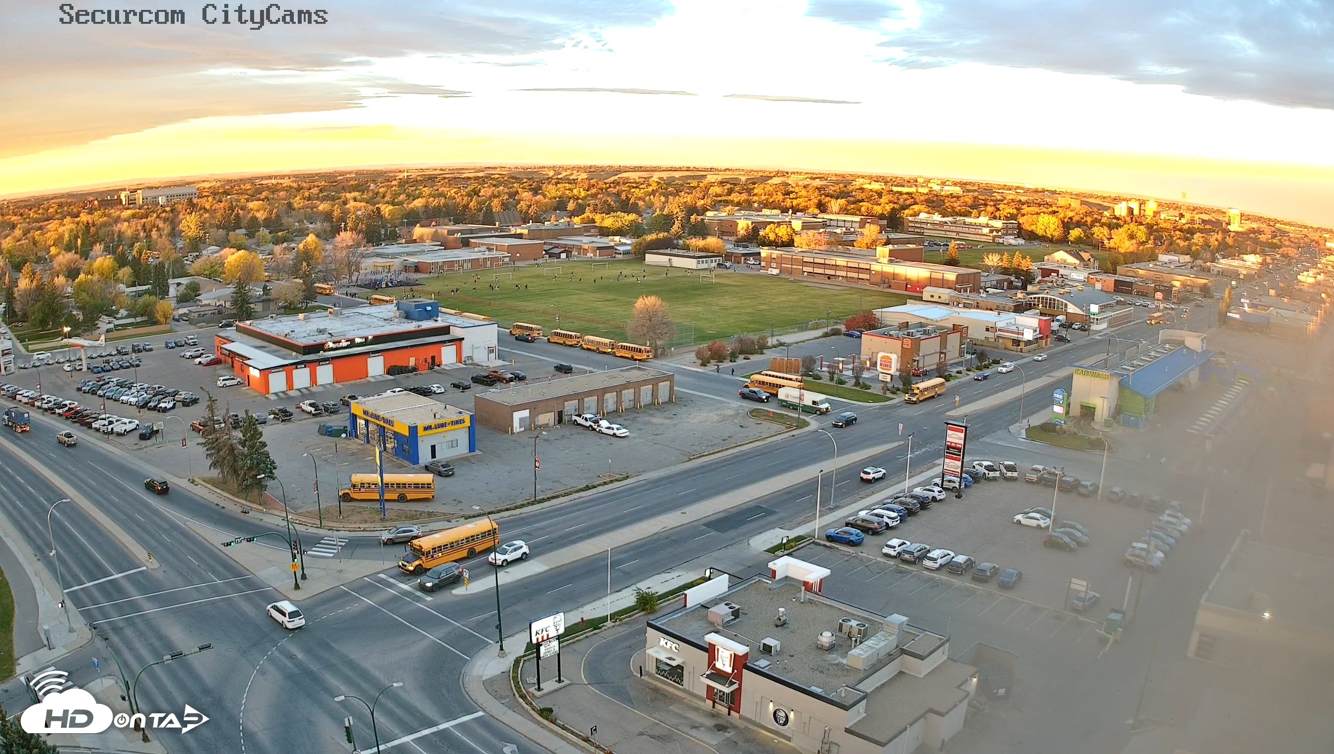 Snapshot of Lethbridge Alberta Watertower Live Webcam taken Oct 5, 2026, 7:47am MDT