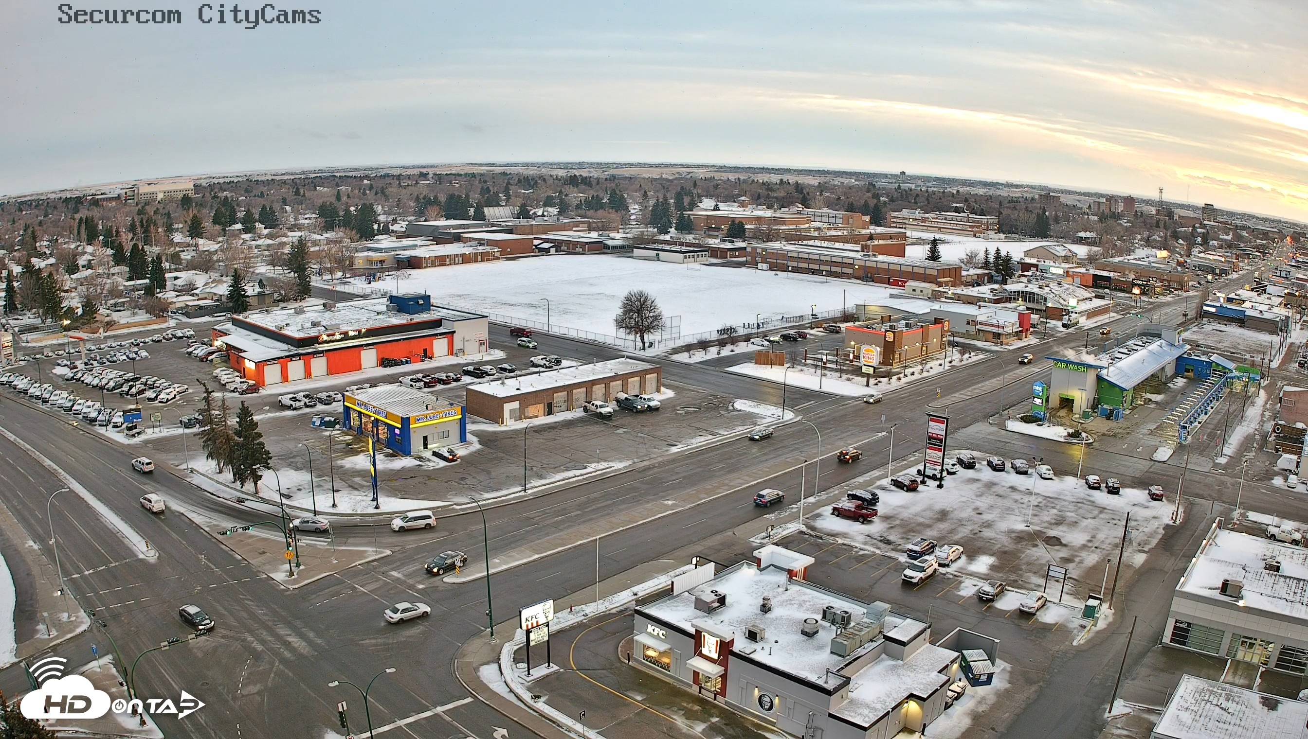 Snapshot of Lethbridge Alberta Watertower Live Webcam taken Apr 16, 2026, 8:28pm MDT