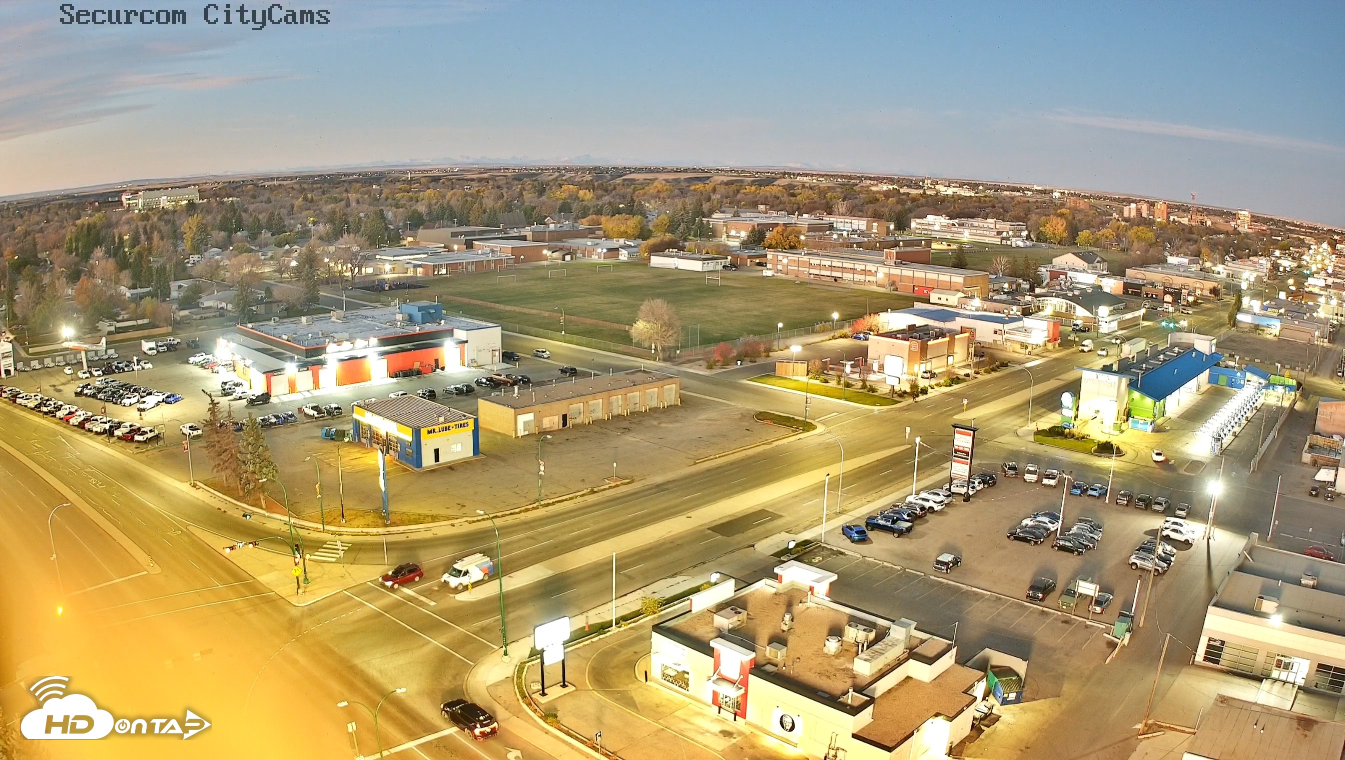 Snapshot of Lethbridge Alberta Watertower Live Webcam taken Oct 16, 2026, 7:24am MDT