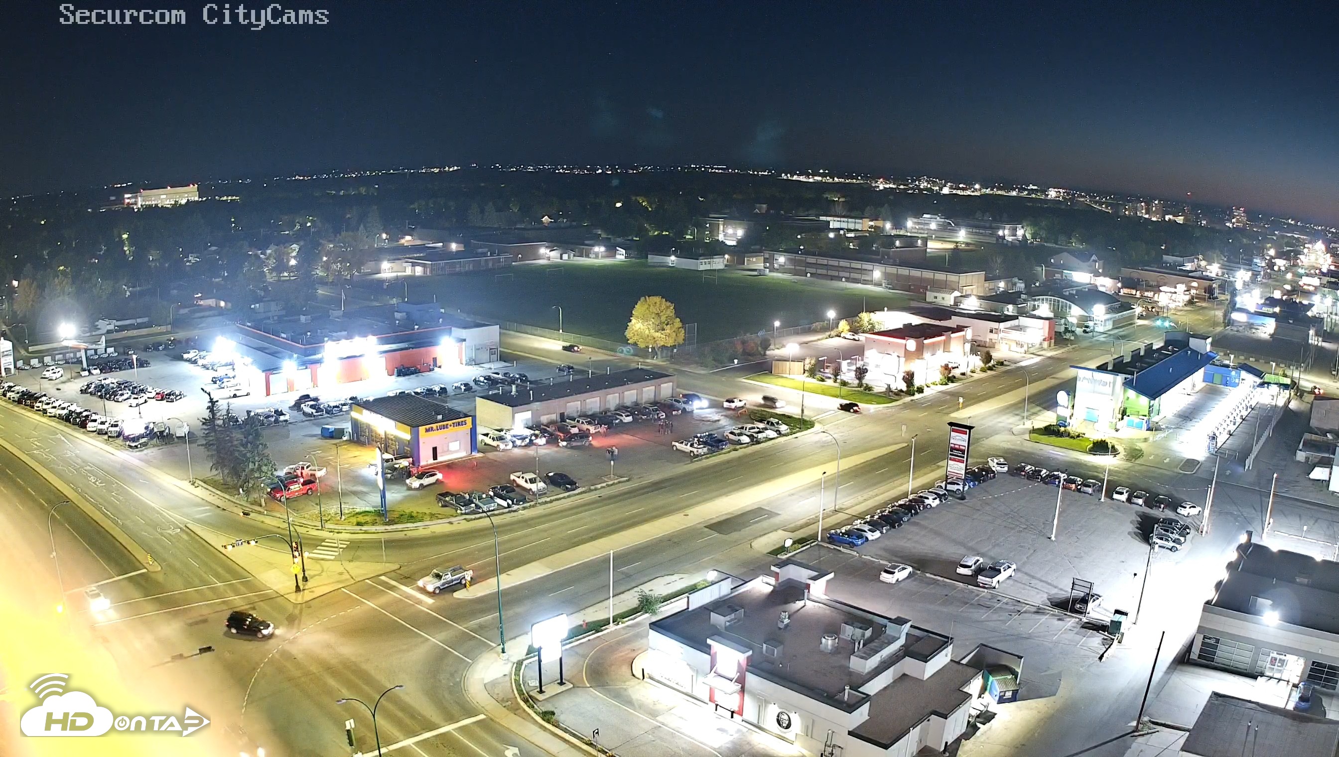 Snapshot of Lethbridge Alberta Watertower Live Webcam taken Sep 20, 2026, 8:43pm MDT