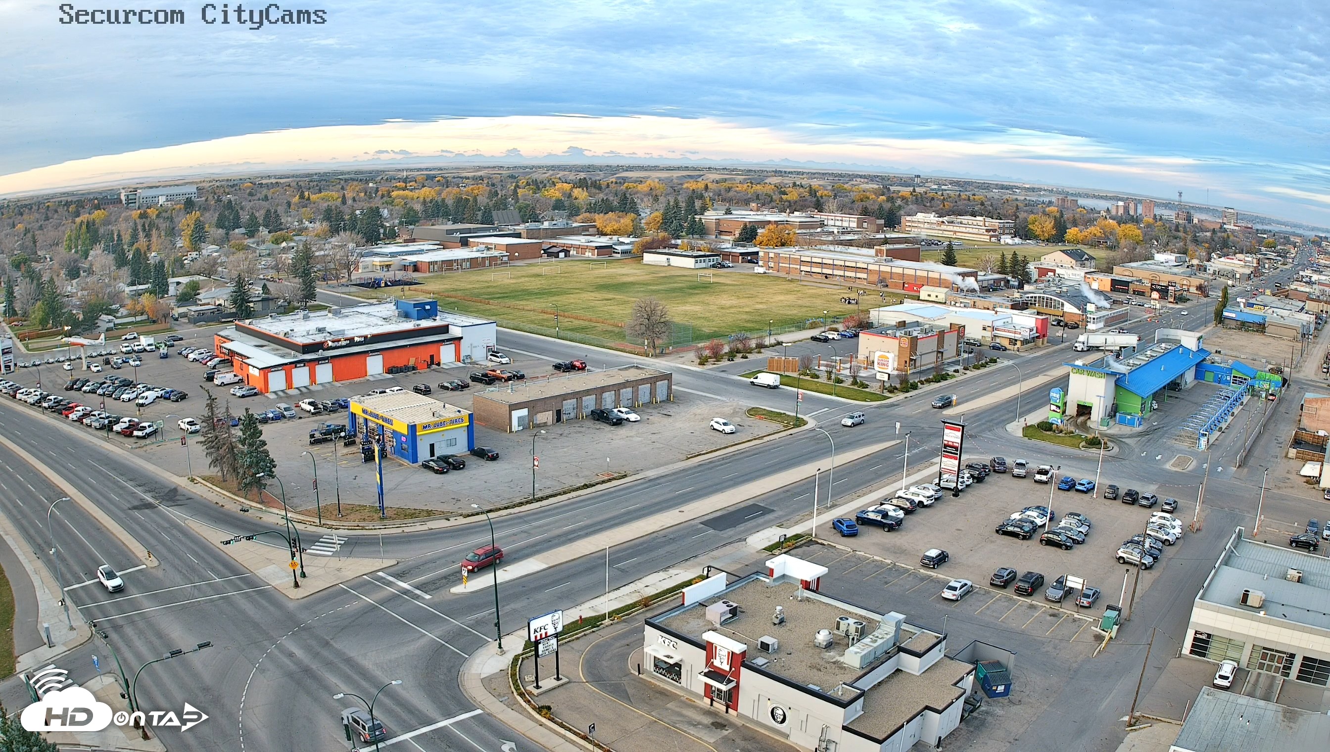 Snapshot of Lethbridge Alberta Watertower Live Webcam taken Oct 19, 2026, 8:23am MDT