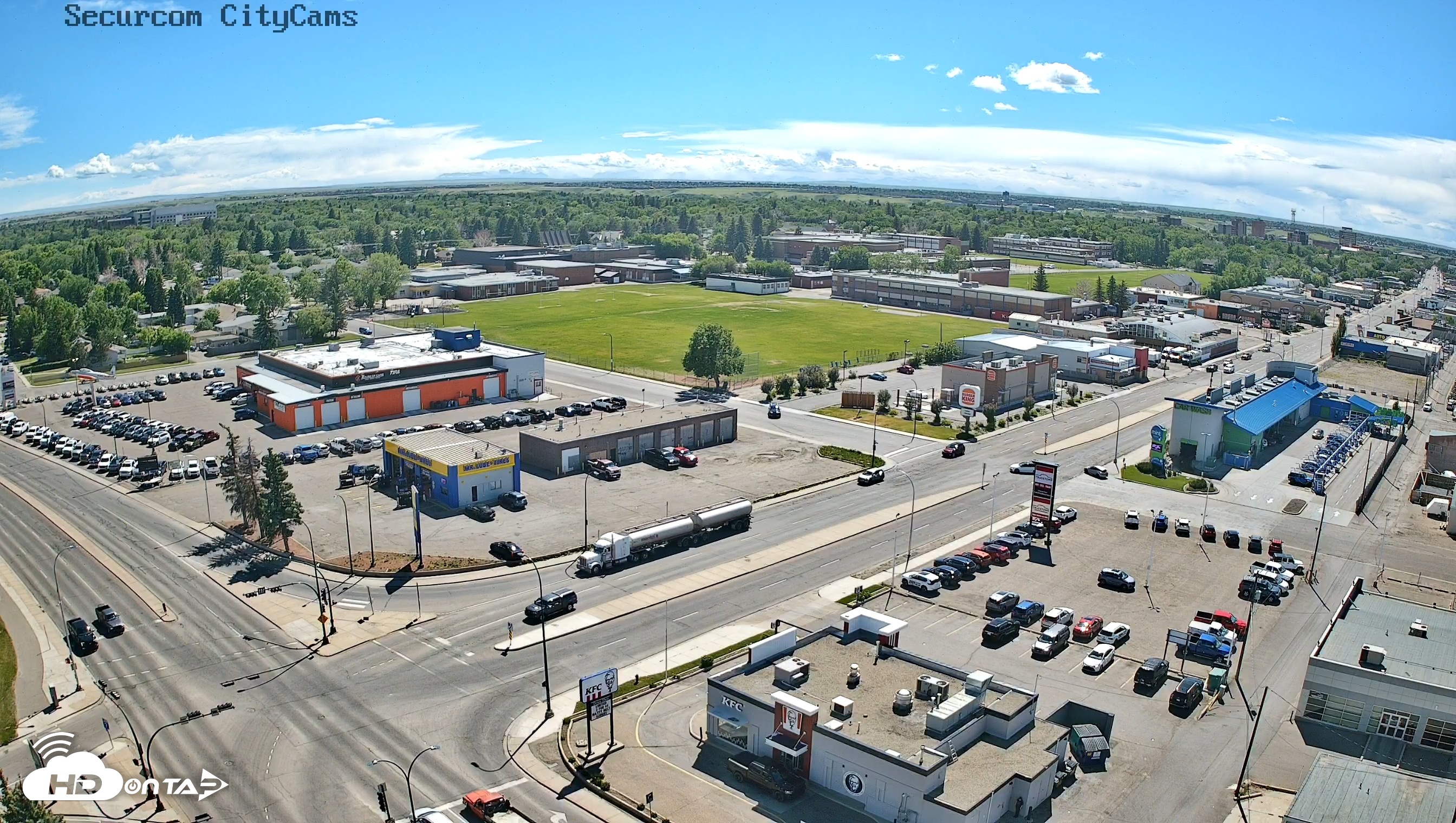 Snapshot of Lethbridge Alberta Watertower Live Webcam taken Jun 7, 2026, 3:55pm MDT