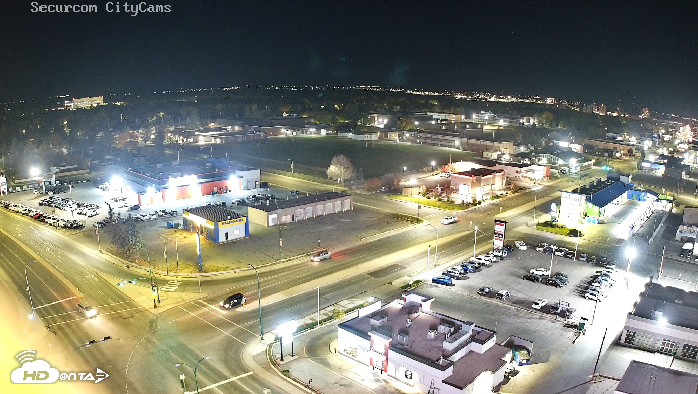 Snapshot of Lethbridge Alberta Watertower Live Webcam taken Oct 9, 2026, 6:35am MDT