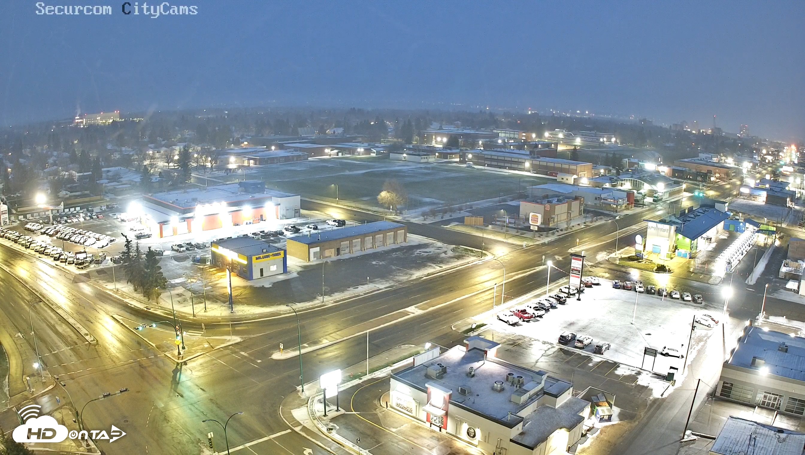 Snapshot of Lethbridge Alberta Watertower Live Webcam taken Apr 26, 2026, 5:41am MDT