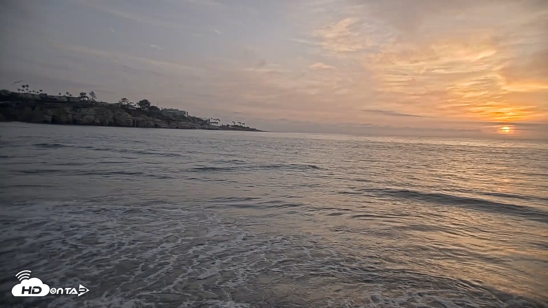 Snapshot of La Jolla Shores Live Surf Cam taken May 12, 2026, 7:34pm PDT