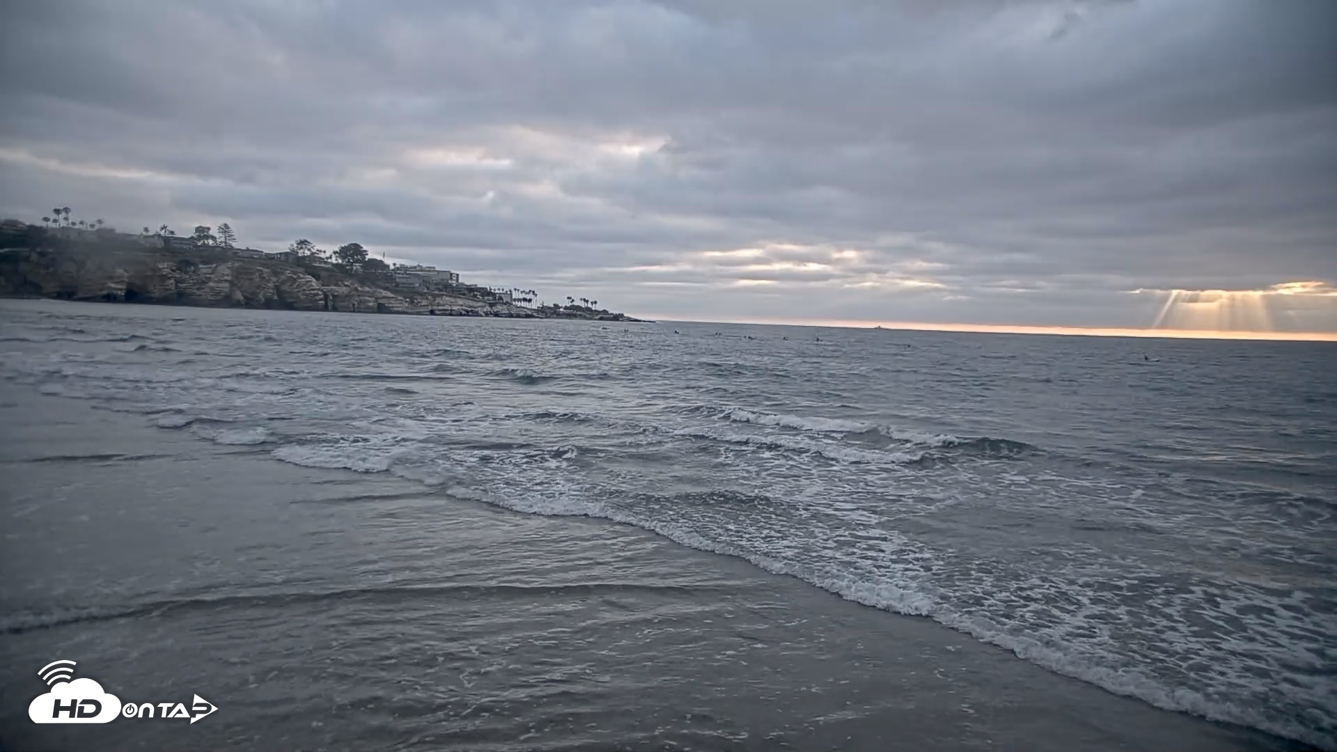 Snapshot of La Jolla Shores Live Surf Cam taken May 23, 2026, 7:13pm PDT