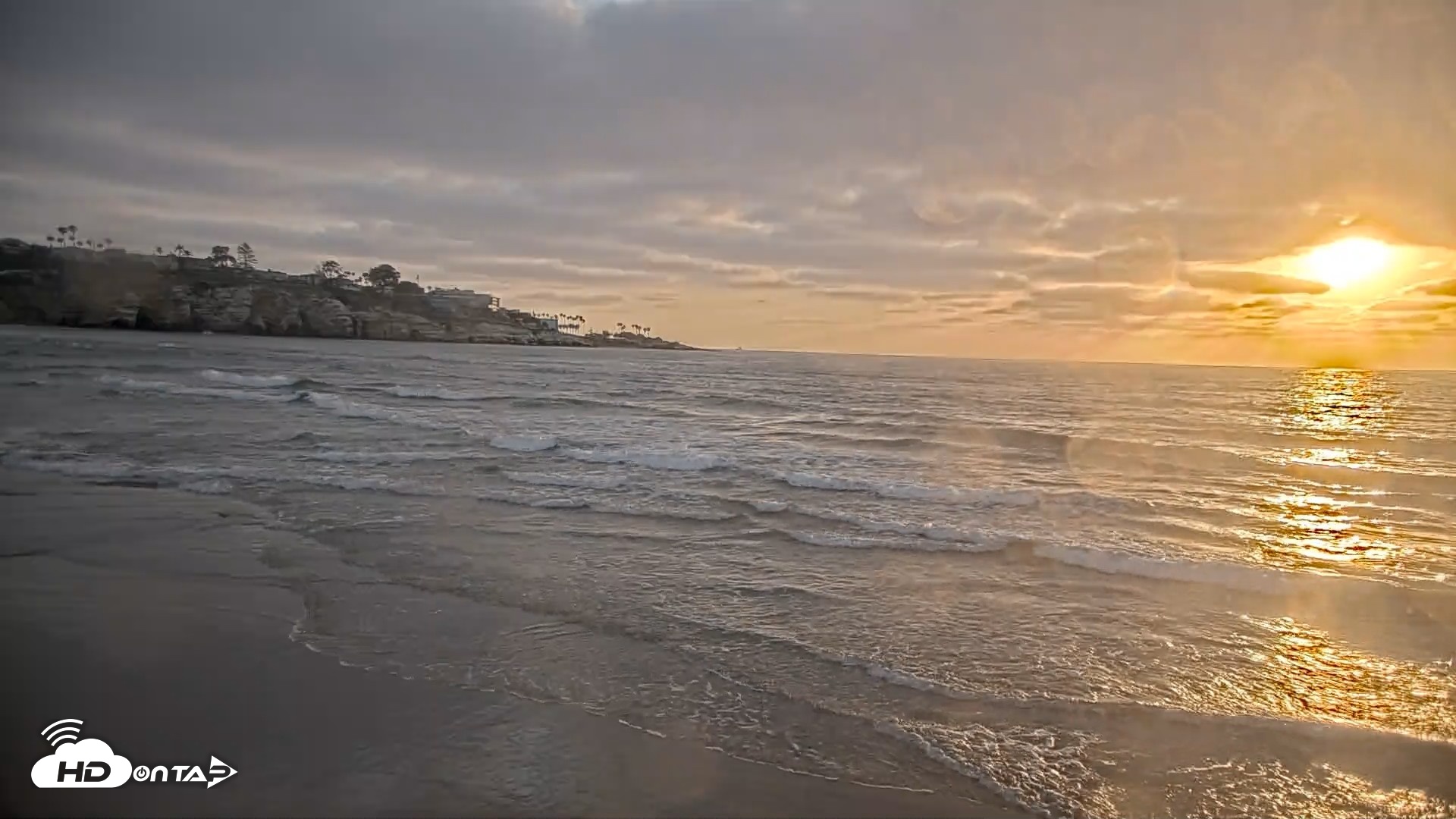Snapshot of La Jolla Shores Live Surf Cam taken May 22, 2026, 7:19pm PDT