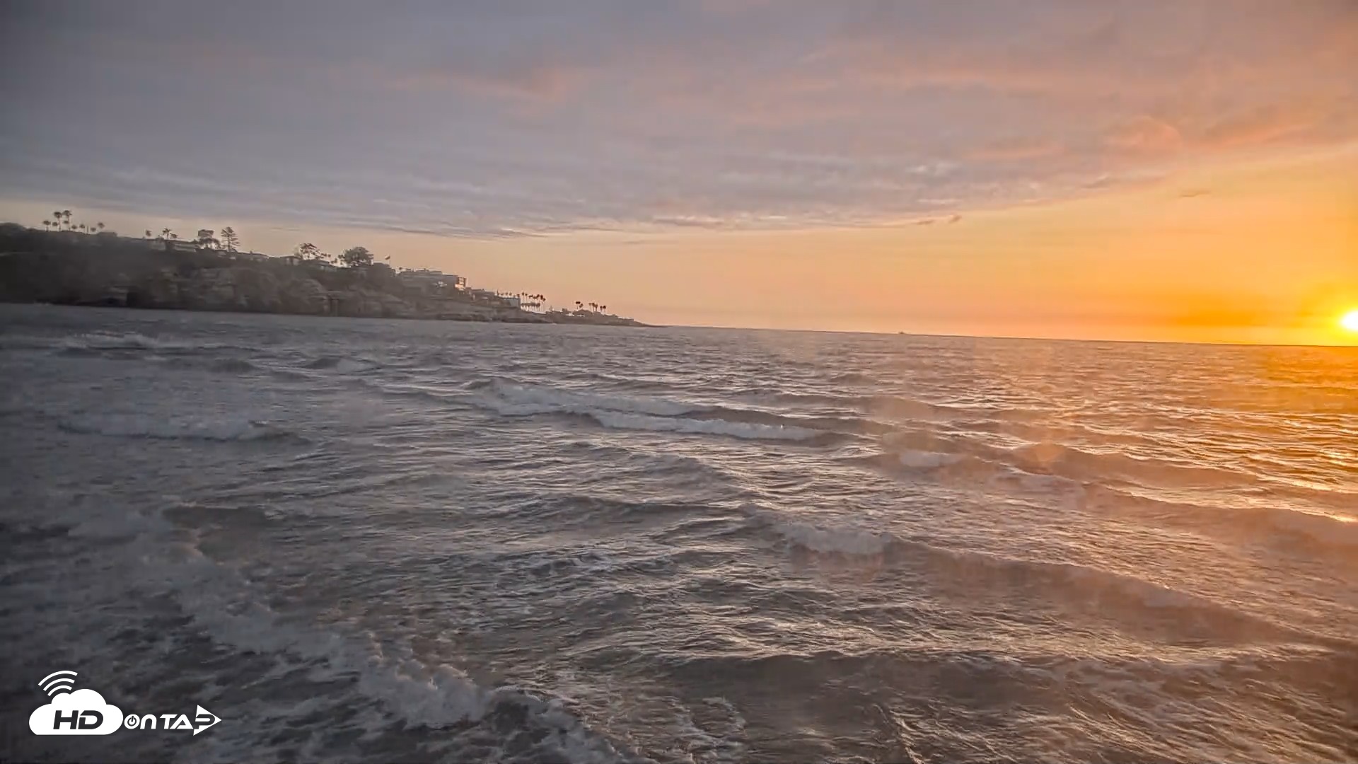 Snapshot of La Jolla Shores Live Surf Cam taken May 24, 2026, 7:40pm PDT