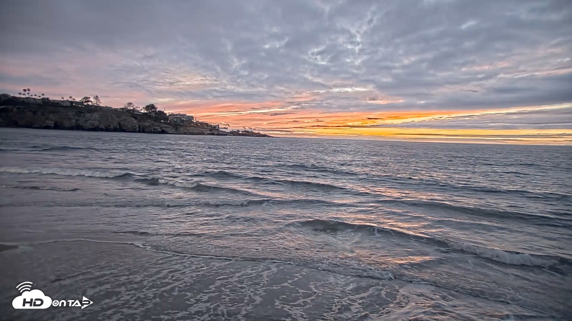 Snapshot of La Jolla Shores Live Surf Cam taken Apr 12, 2026, 7:29pm PDT