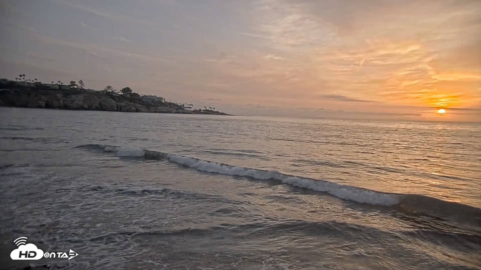 Snapshot of La Jolla Shores Live Surf Cam taken May 12, 2026, 7:31pm PDT