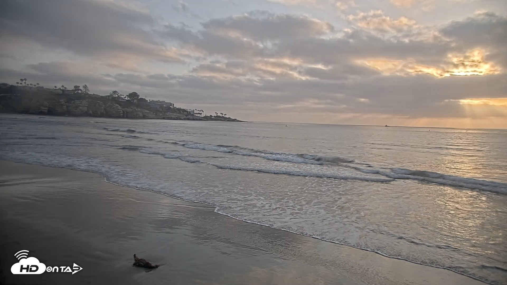 Snapshot of La Jolla Shores Live Surf Cam taken May 21, 2026, 7:14pm PDT