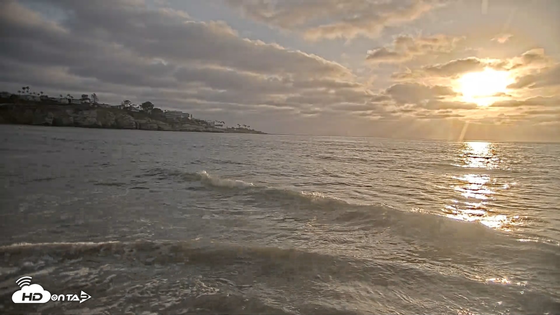 Snapshot of La Jolla Shores Live Surf Cam taken May 14, 2026, 7:05pm PDT
