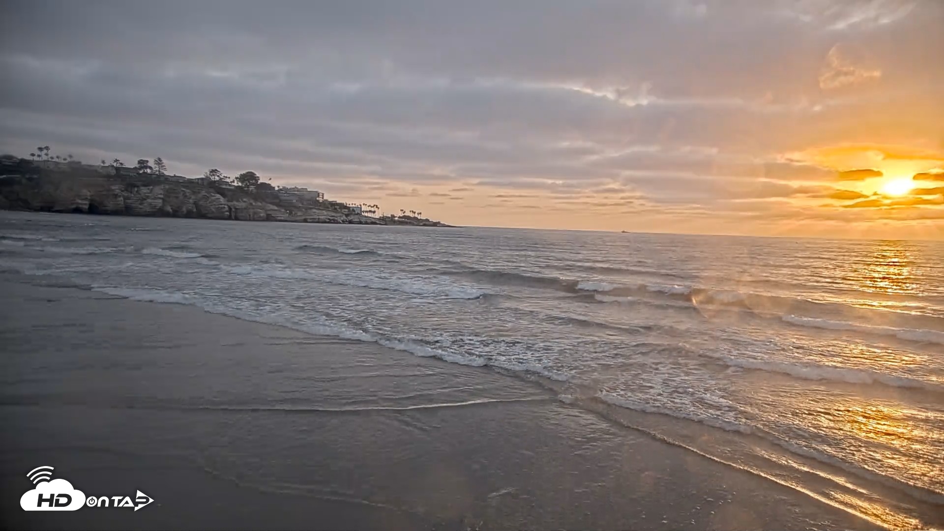 Snapshot of La Jolla Shores Live Surf Cam taken May 22, 2026, 7:28pm PDT