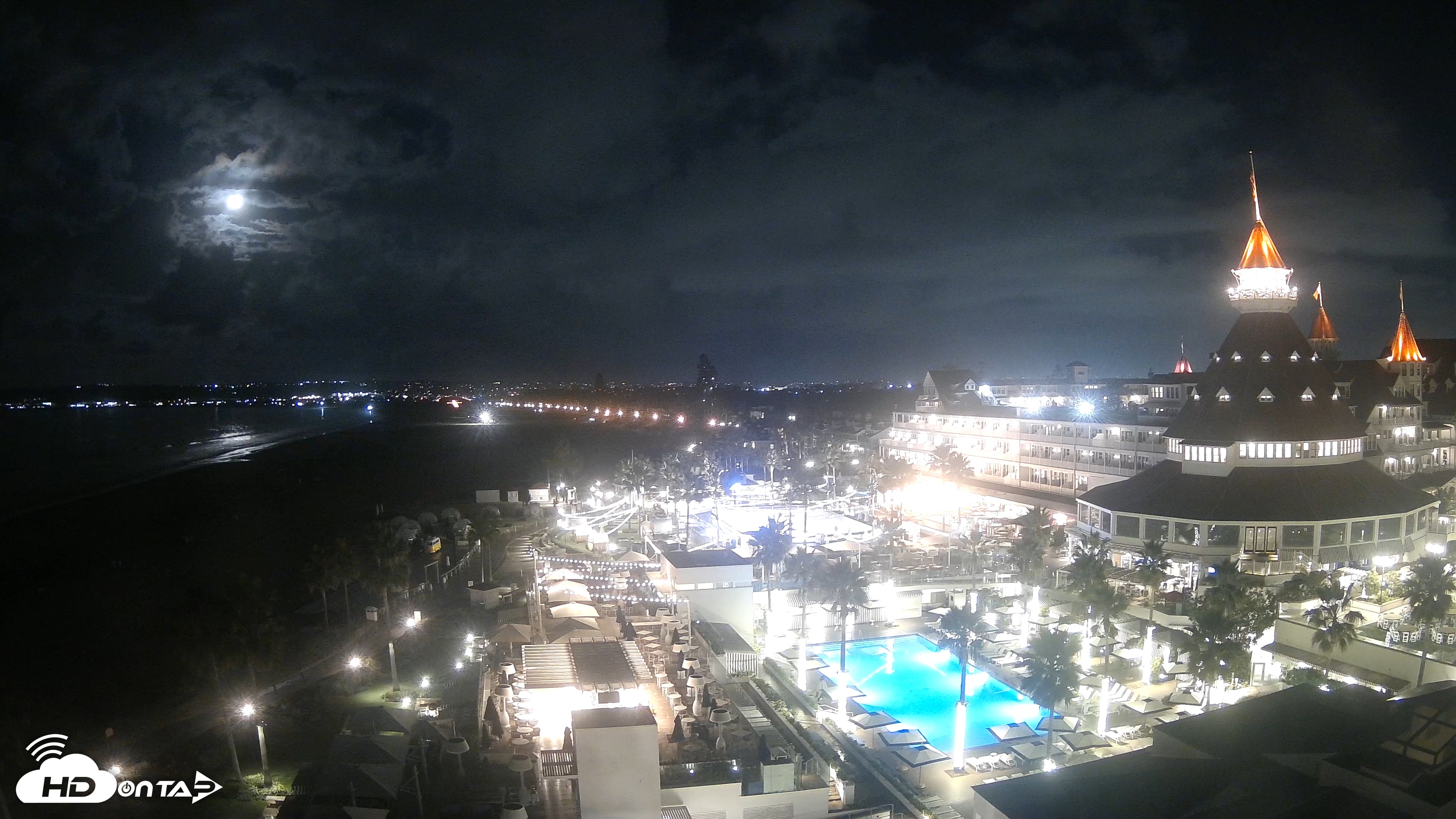 Snapshot of Hotel Del Coronado 4K Fixed Live Cam taken Dec 3, 2025, 4:05am PST