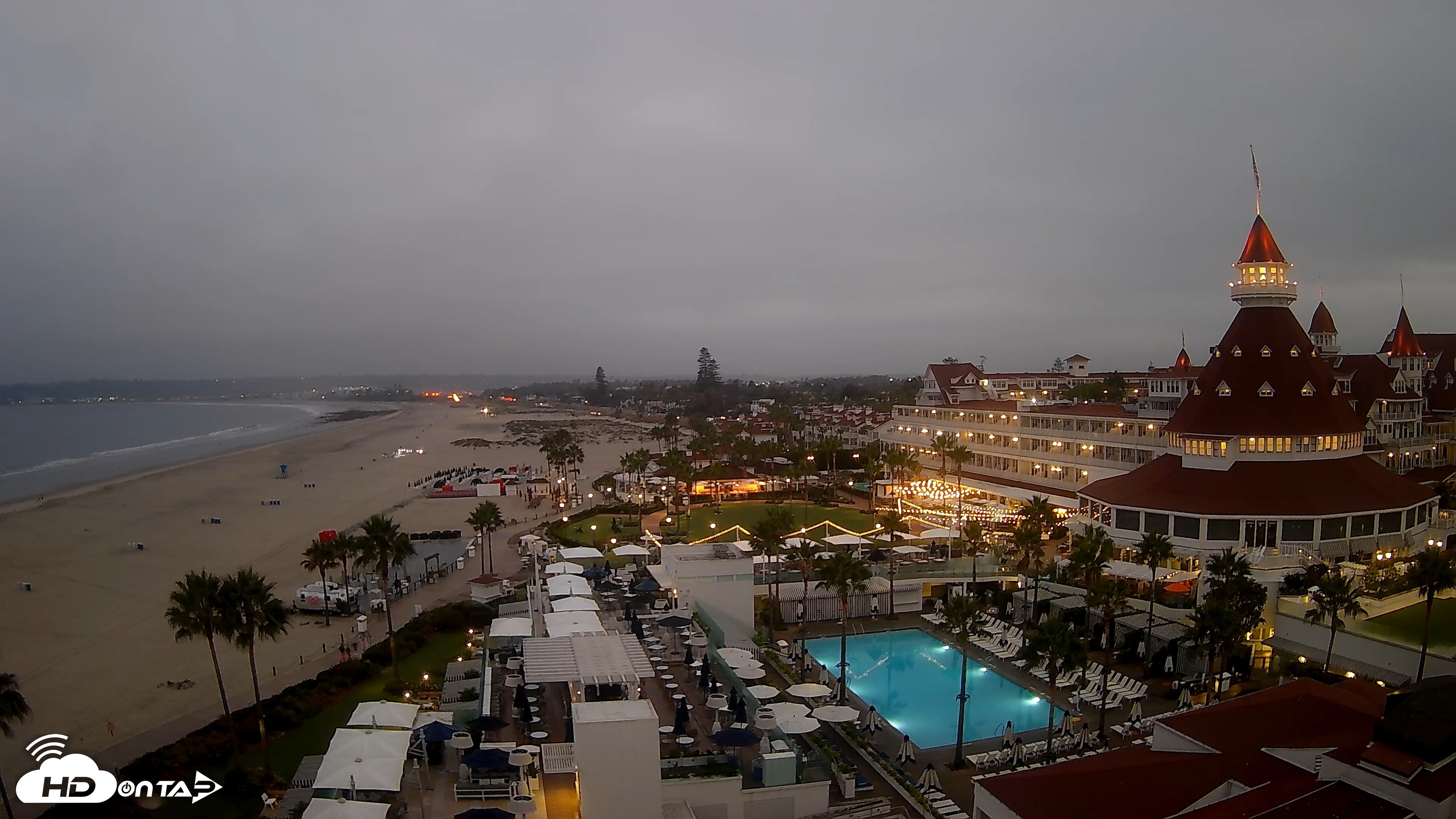 Snapshot of Hotel Del Coronado 4K Fixed Live Cam taken Jul 31, 2026, 5:51am PDT