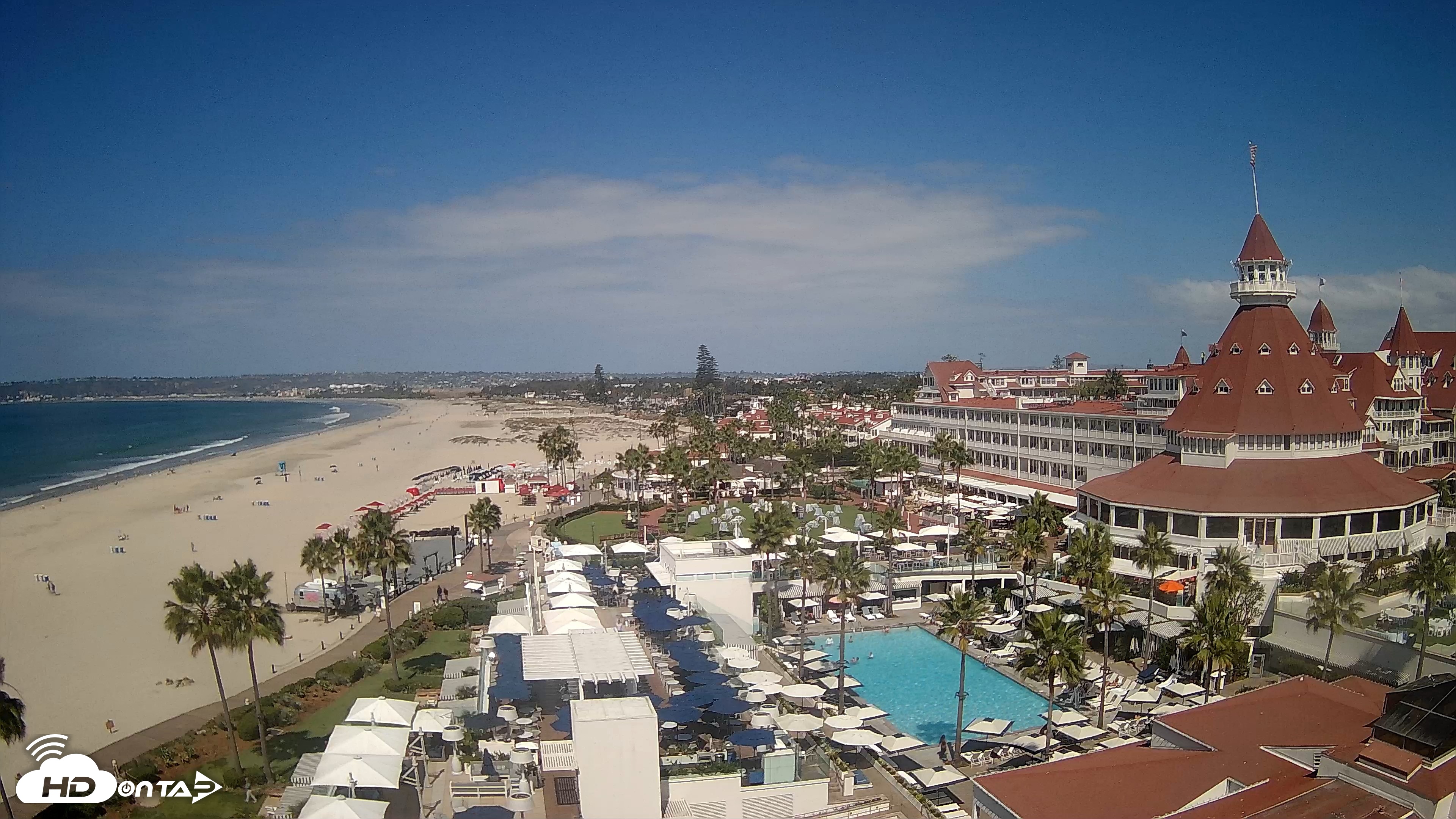 Snapshot of Hotel Del Coronado 4K Fixed Live Cam taken Sep 17, 2026, 11:17am PDT