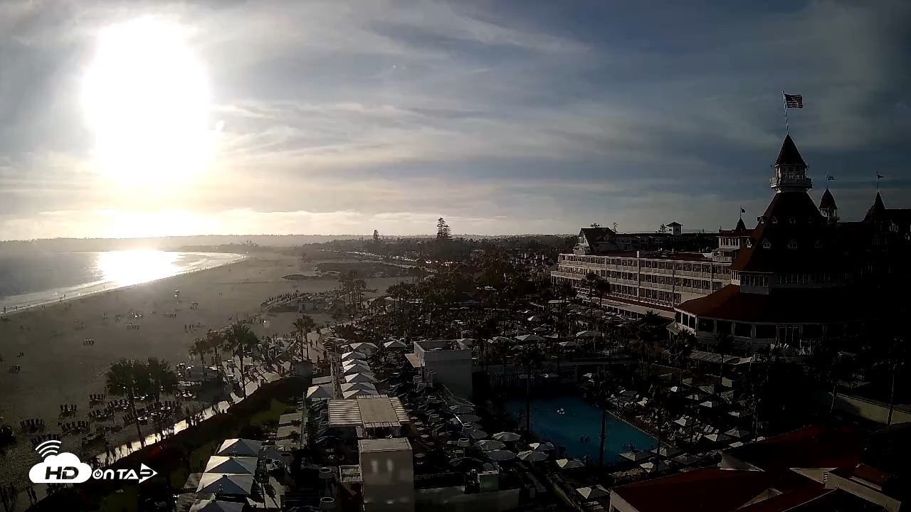 Snapshot of Hotel Del Coronado 4K Fixed Live Cam taken Jul 3, 2026, 6:45pm PDT