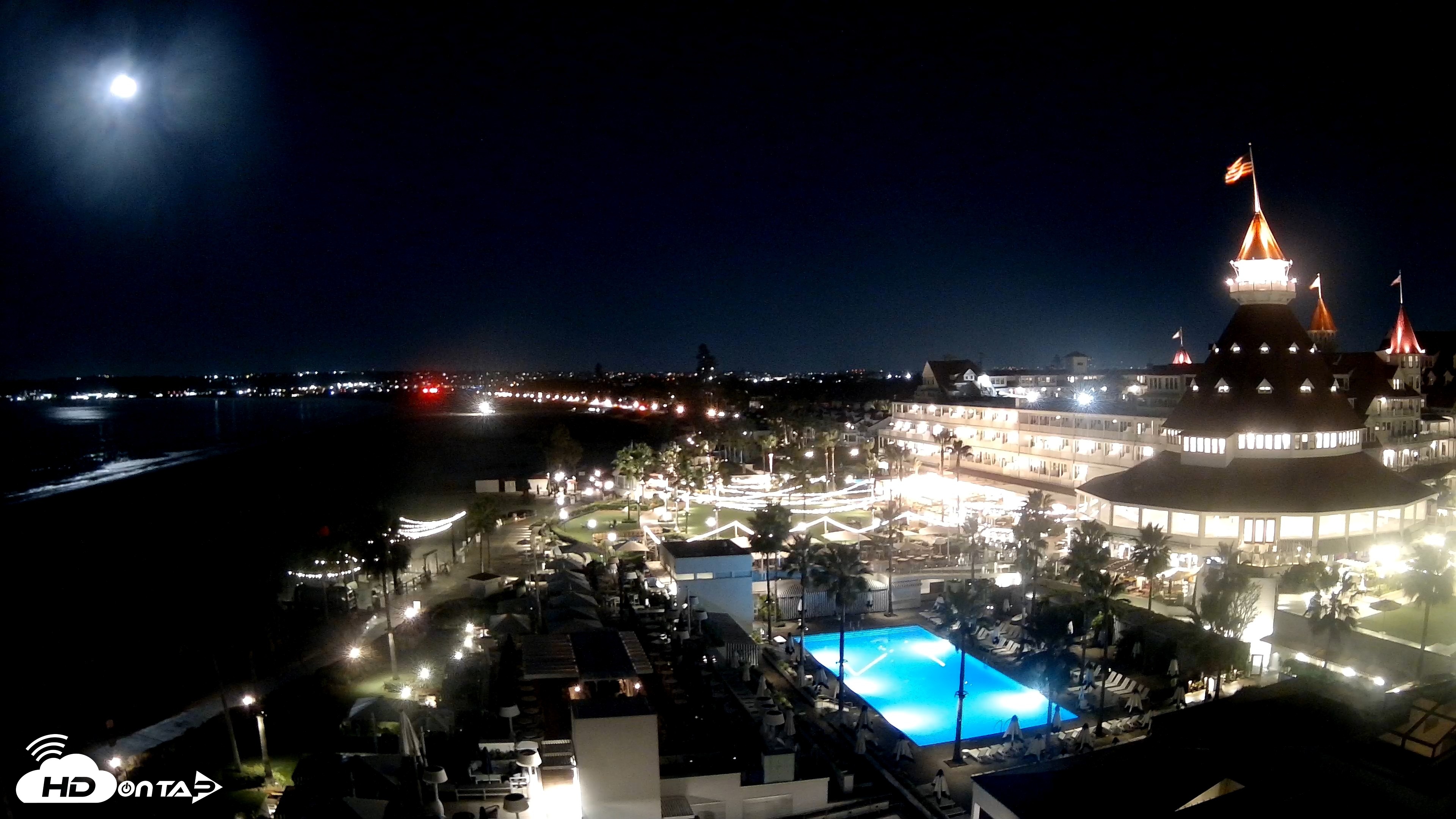 Snapshot of Hotel Del Coronado 4K Fixed Live Cam taken Oct 26, 2026, 6:06am PDT