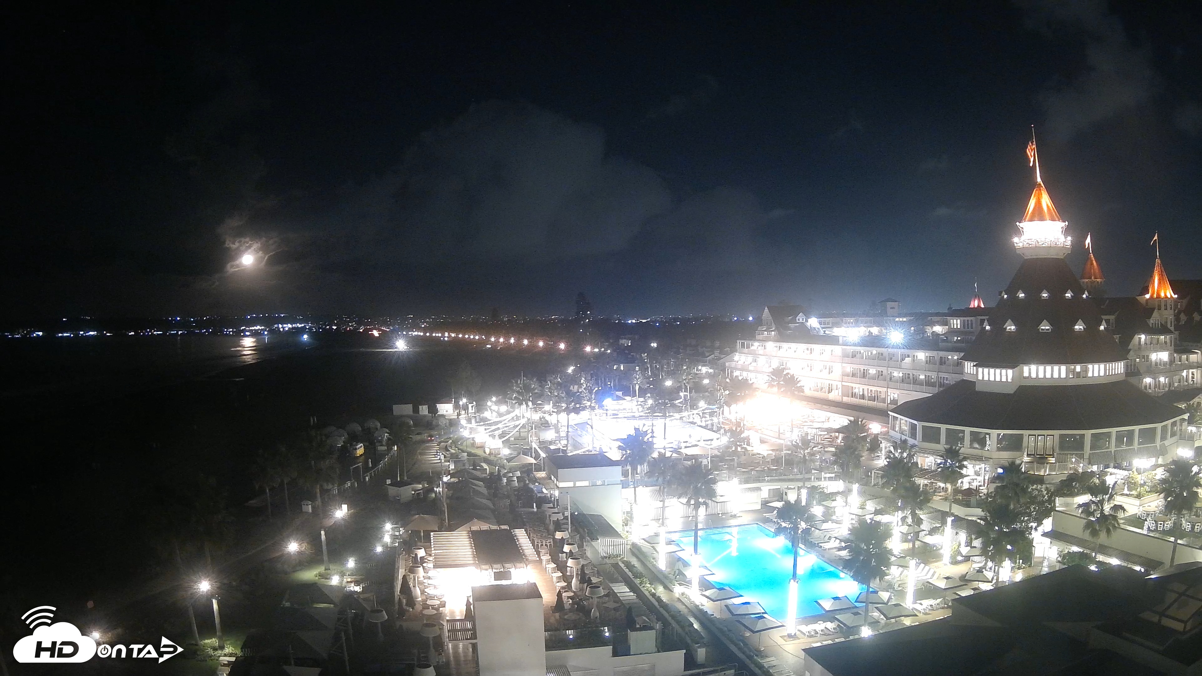 Snapshot of Hotel Del Coronado 4K Fixed Live Cam taken Dec 3, 2025, 4:40am PST
