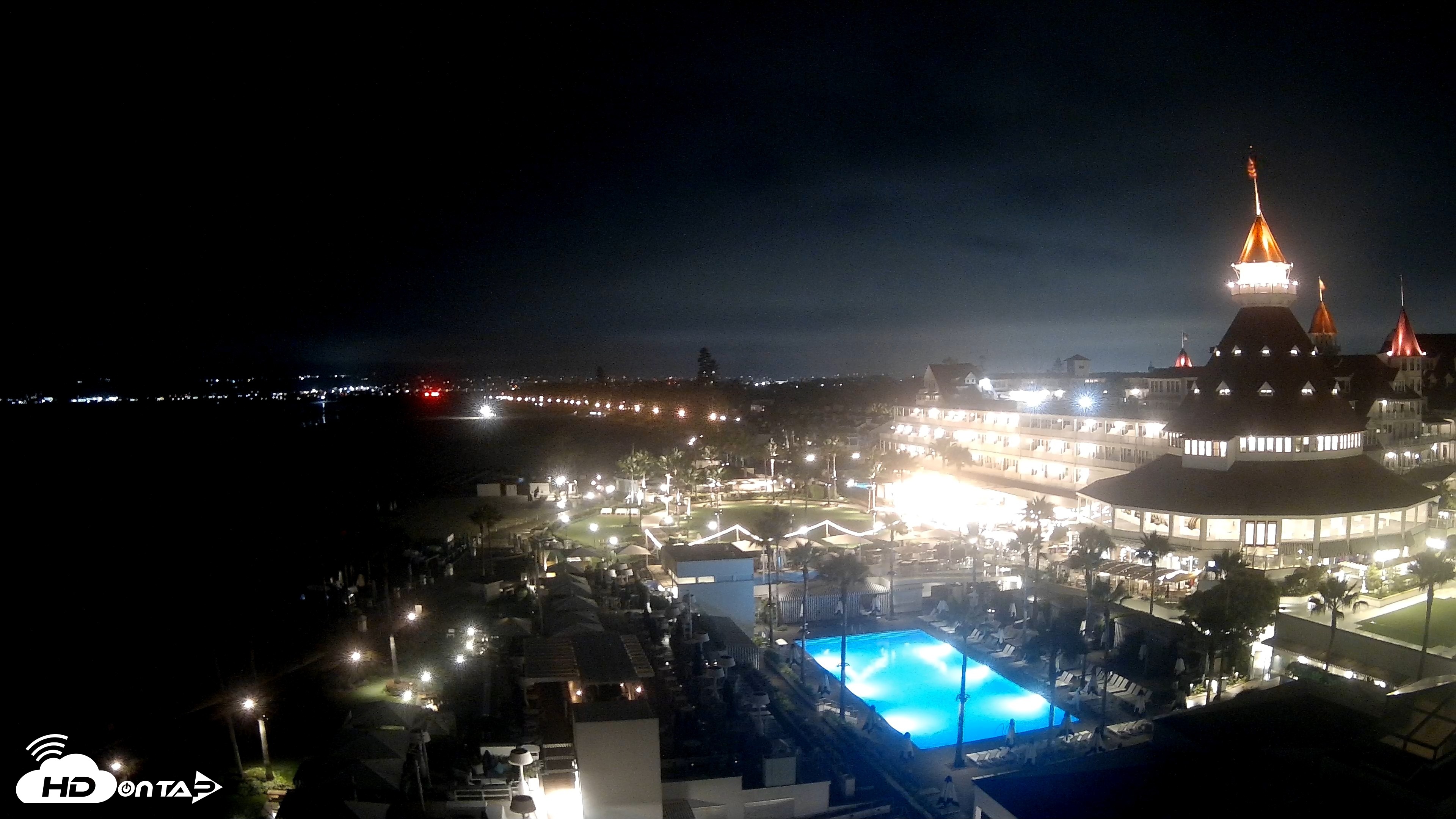 Snapshot of Hotel Del Coronado 4K Fixed Live Cam taken Jun 13, 2026, 4:38am PDT