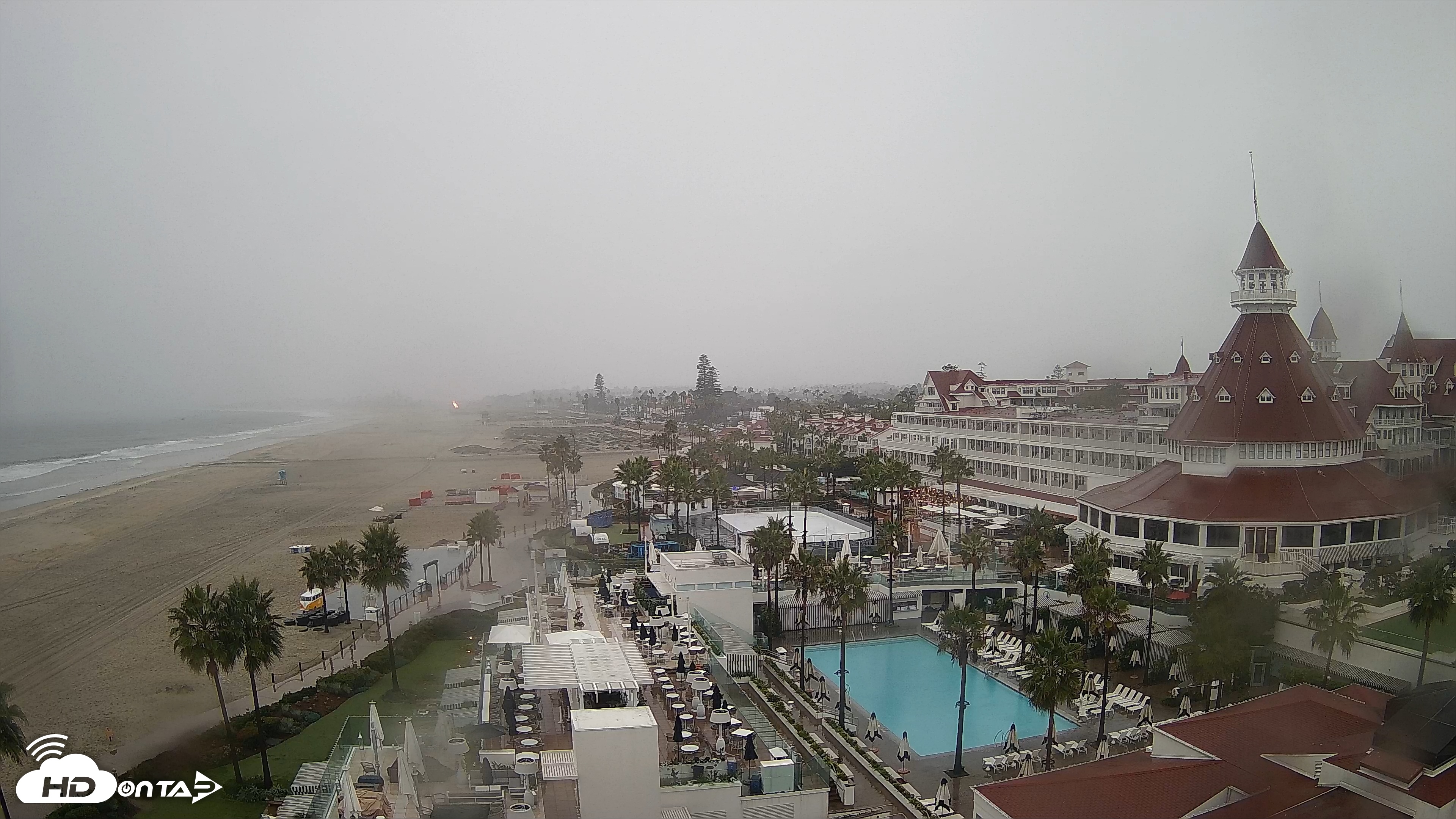 Snapshot of Hotel Del Coronado 4K Fixed Live Cam taken Nov 15, 2025, 11:51am PST