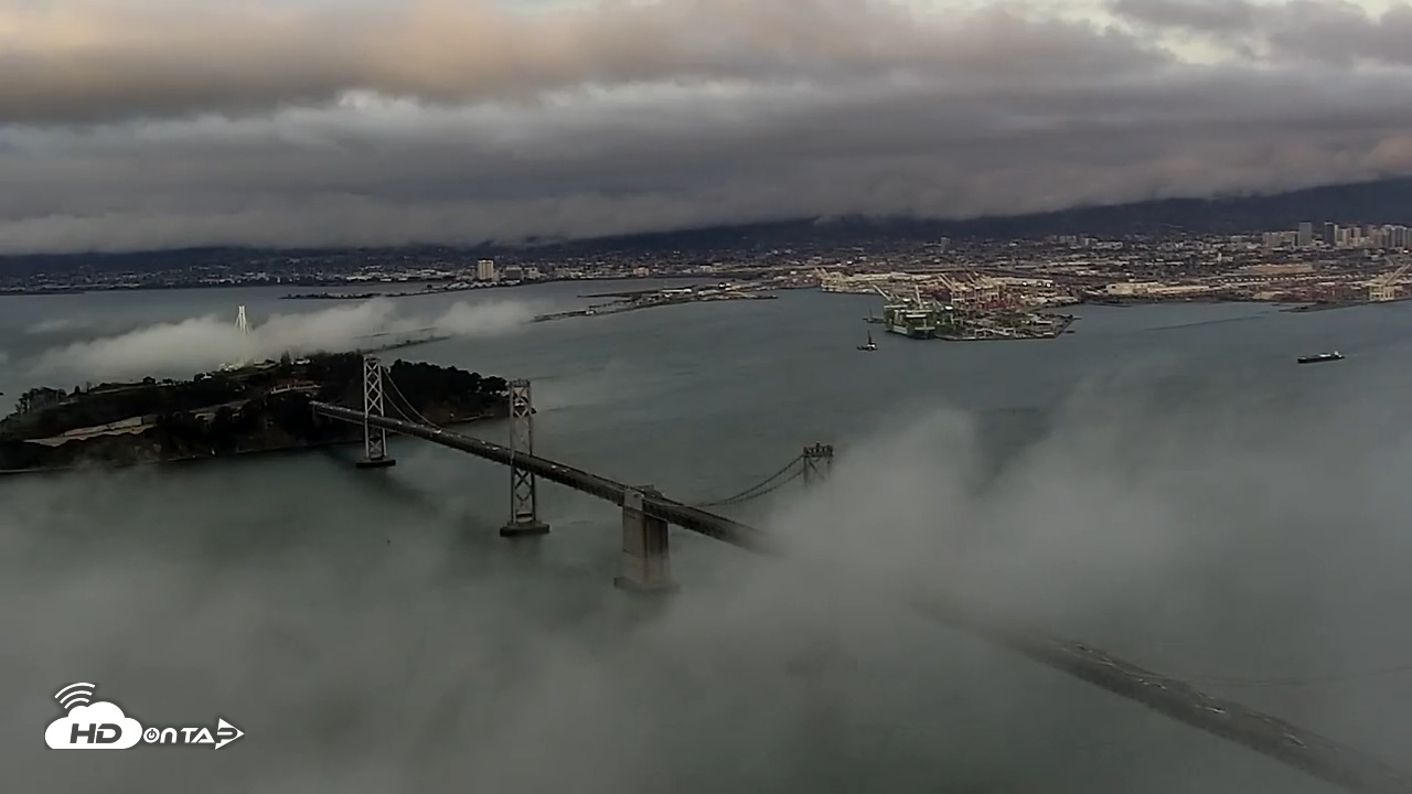 Snapshot of San Francisco Oakland Bay Bridge Live Webcam taken Feb 8, 2026, 5:25pm PST