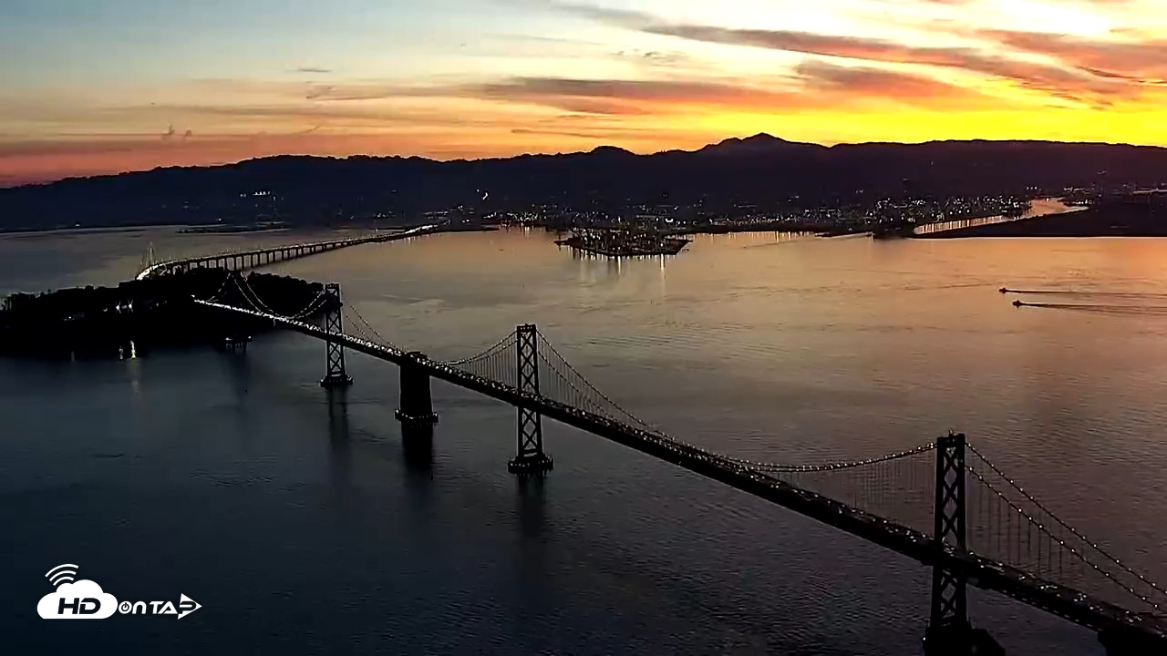 Snapshot of San Francisco Oakland Bay Bridge Live Webcam taken Nov 11, 2025, 8:48am PST
