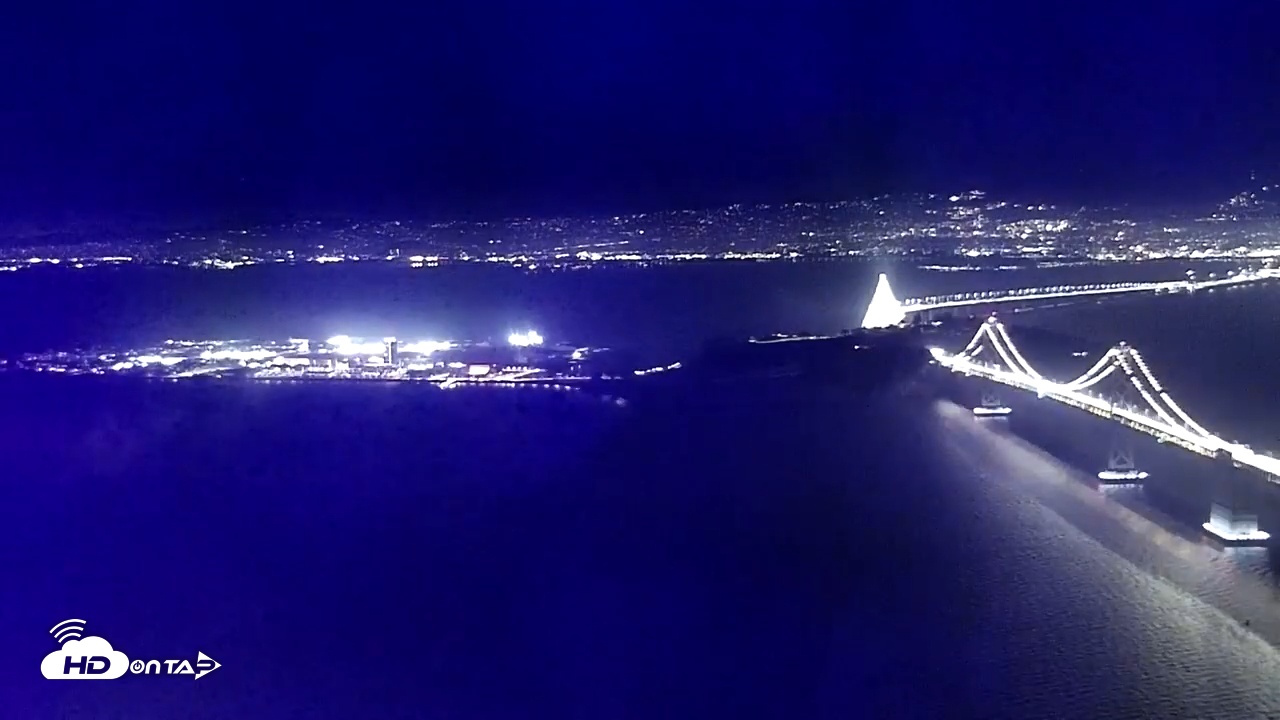 Snapshot of San Francisco Oakland Bay Bridge Live Webcam taken Dec 13, 2025, 4:27am PST