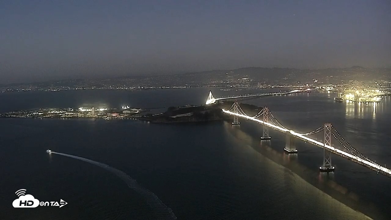Snapshot of San Francisco Oakland Bay Bridge Live Webcam taken Dec 1, 2025, 5:26pm PST