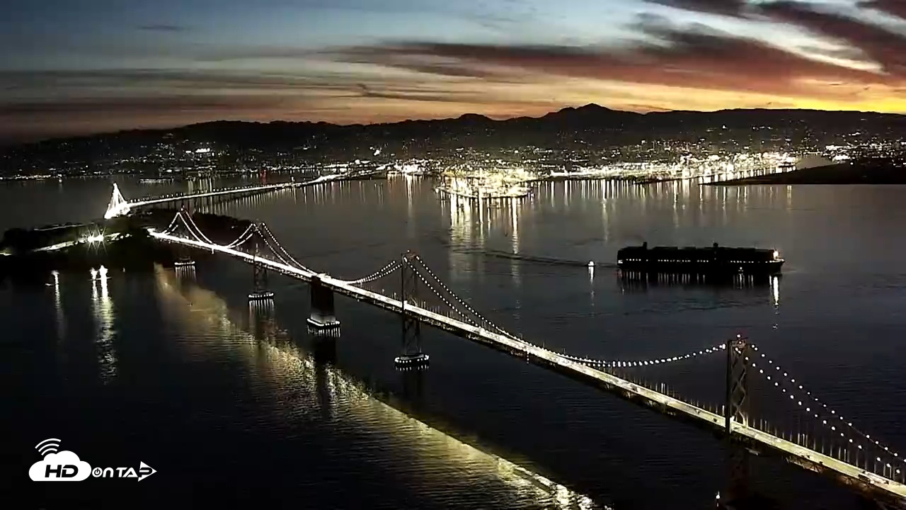Snapshot of San Francisco Oakland Bay Bridge Live Webcam taken Nov 11, 2025, 6:06am PST
