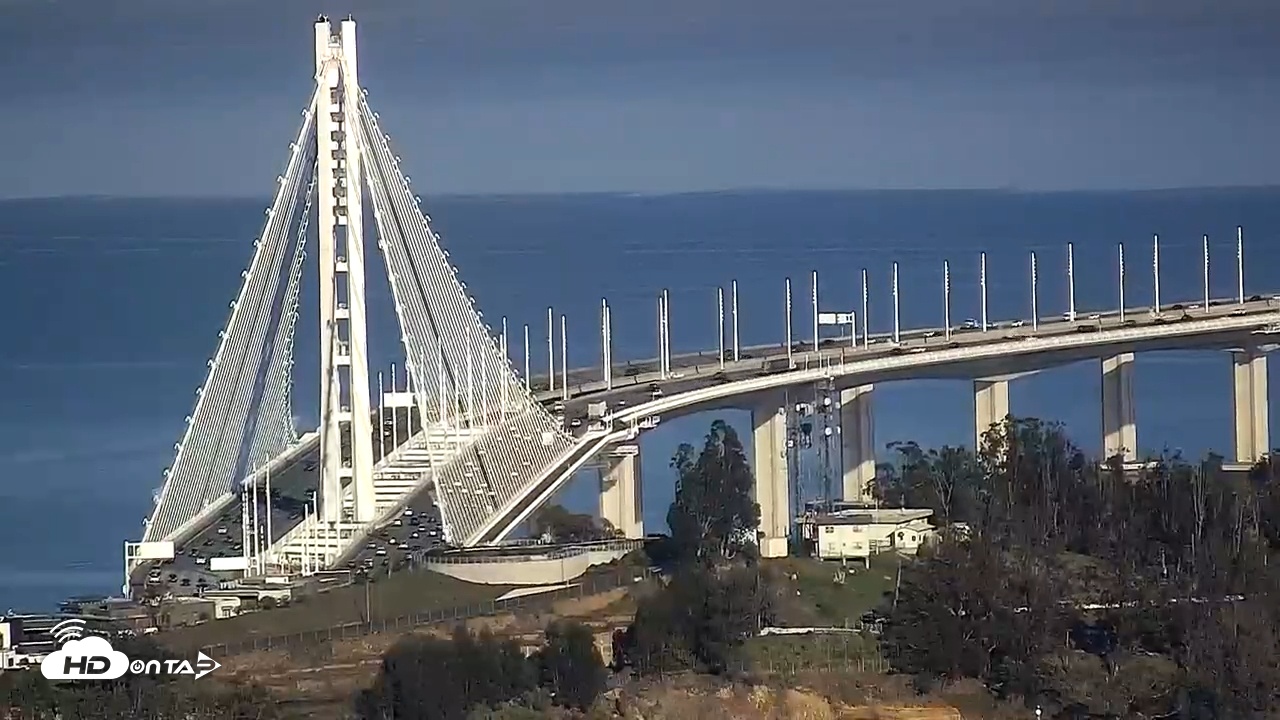Snapshot of San Francisco Oakland Bay Bridge Live Webcam taken Dec 17, 2025, 2:44pm PST