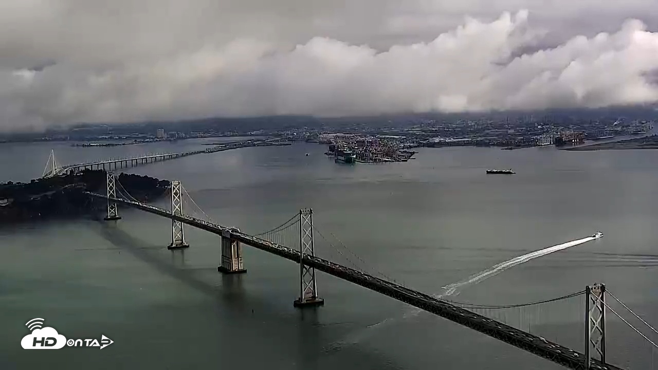 Snapshot of San Francisco Oakland Bay Bridge Live Webcam taken Nov 20, 2025, 10:42am PST