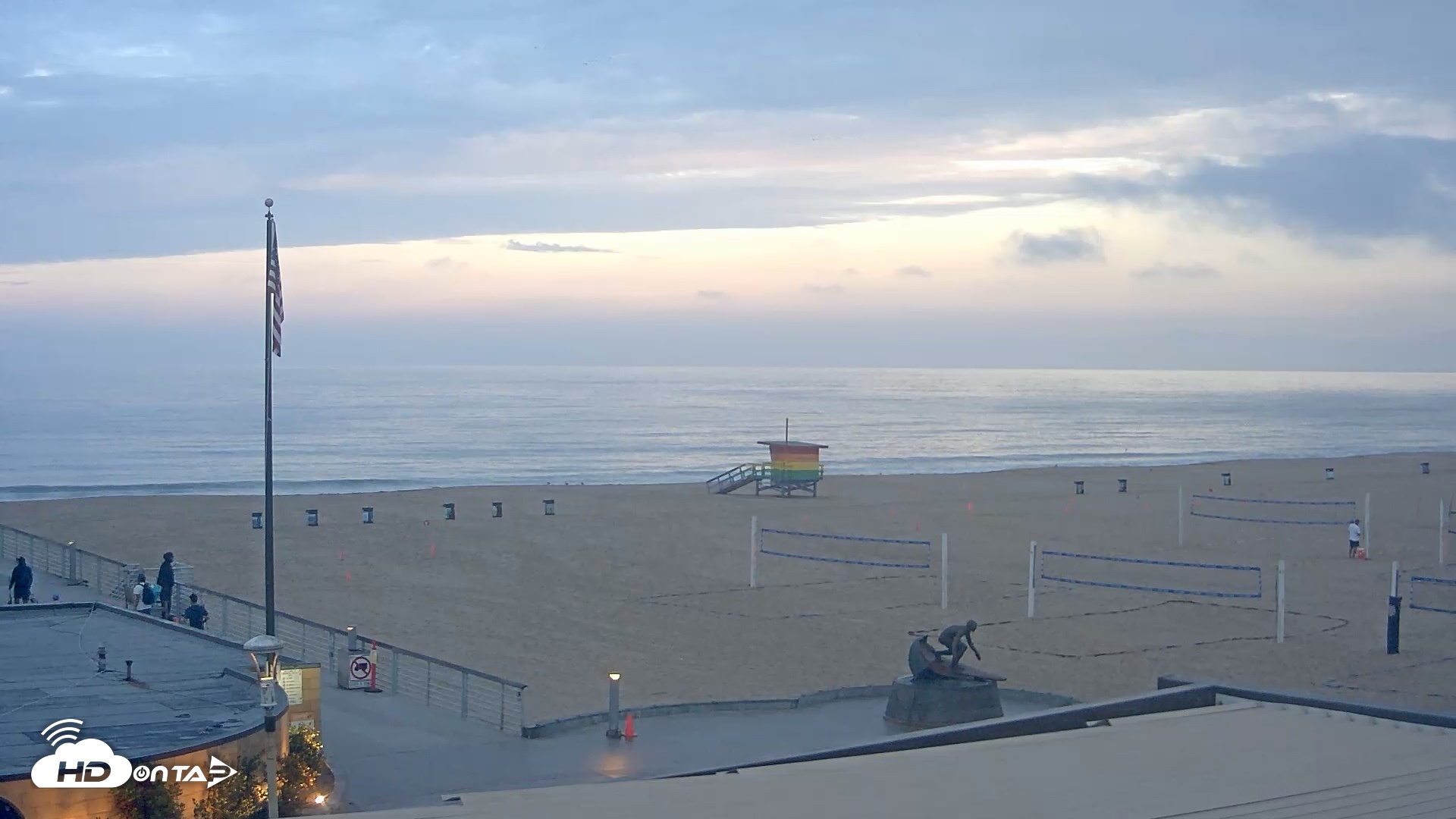 Snapshot of Hermosa Beach Pier North Live Webcam taken Sep 27, 2026, 6:57am PDT