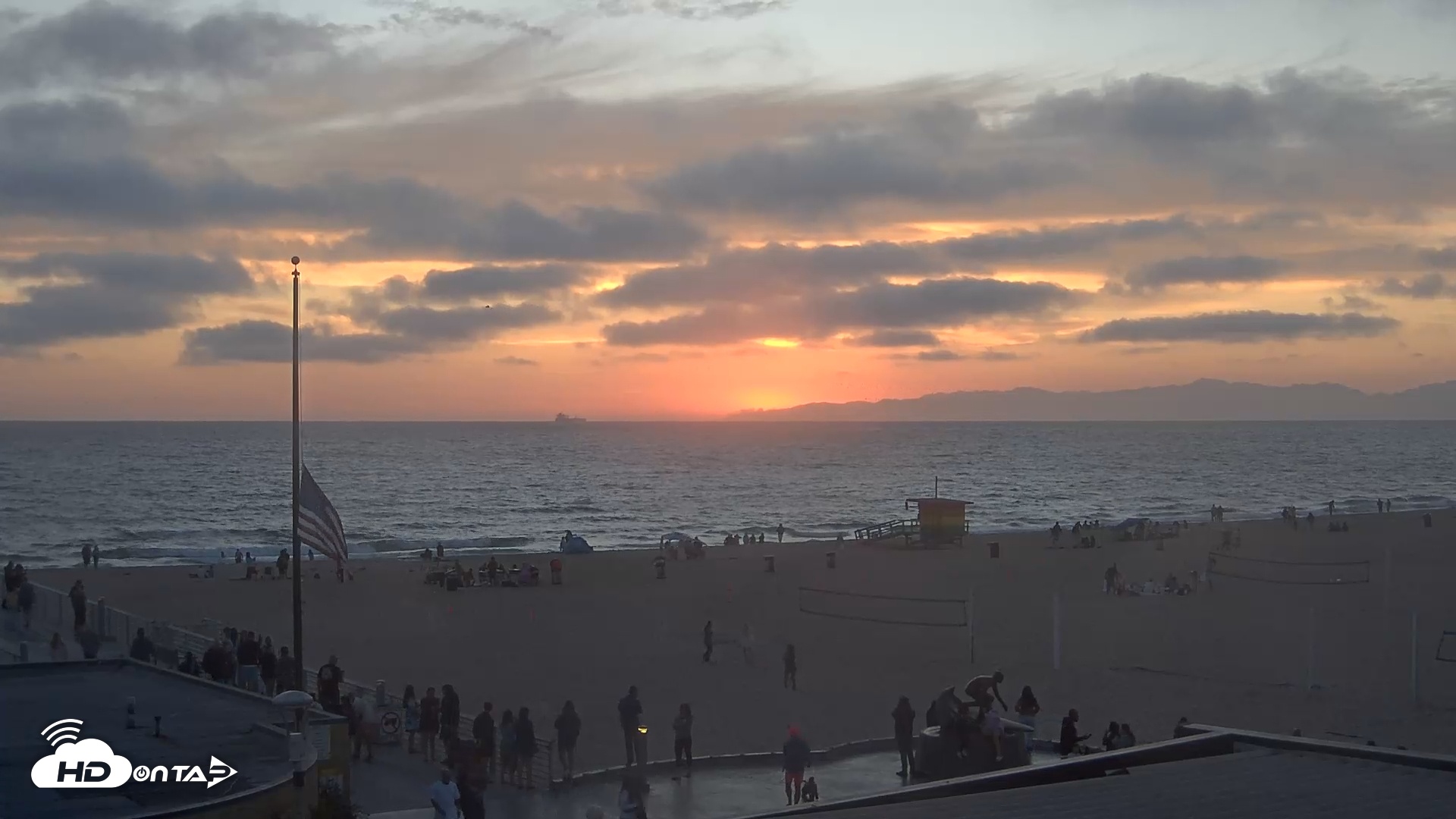 Snapshot of Hermosa Beach Pier North Live Webcam taken Jul 26, 2025, 7:59pm PDT