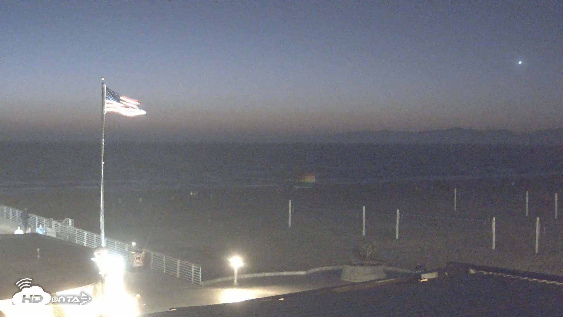 Snapshot of Hermosa Beach Pier North Live Webcam taken Sep 29, 2026, 7:27pm PDT