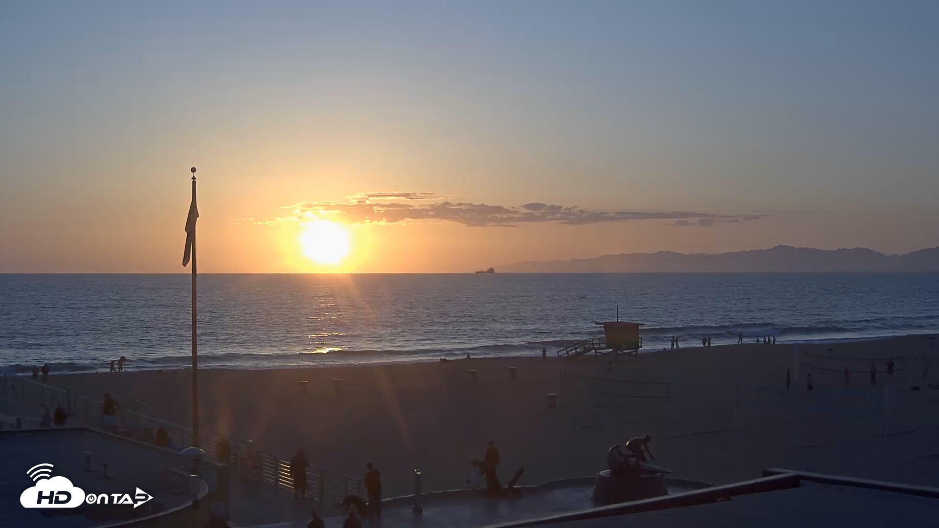 Snapshot of Hermosa Beach Pier North Live Webcam taken Apr 28, 2025, 7:28pm PDT