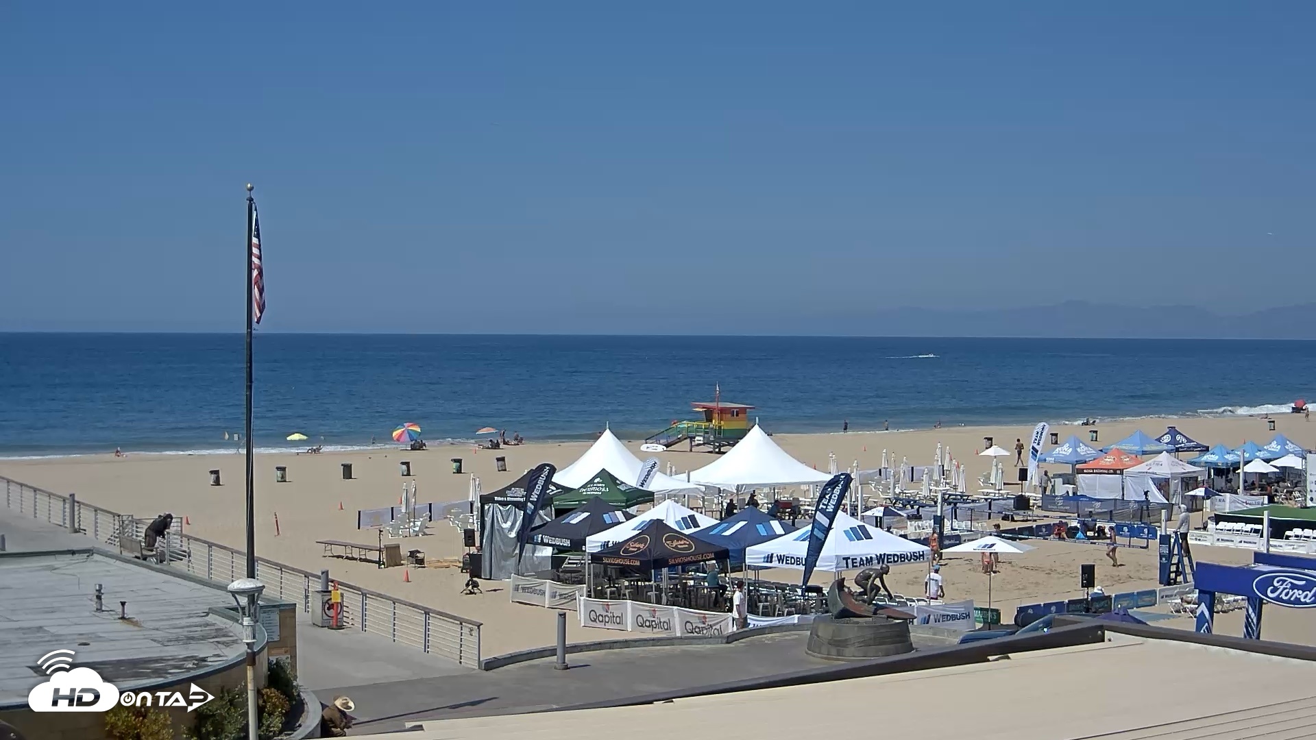 Snapshot of Hermosa Beach Pier North Live Webcam taken Sep 10, 2026, 12:03pm PDT