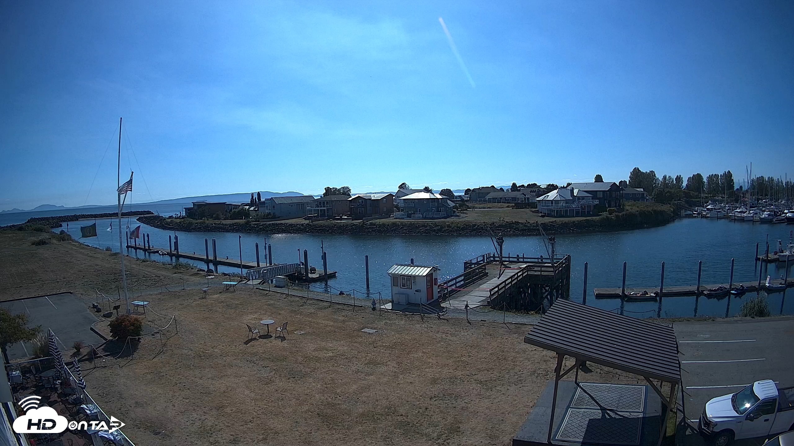 Snapshot of Point Roberts Marina SW Live Webcam taken Sep 8, 2026, 2:52pm PDT