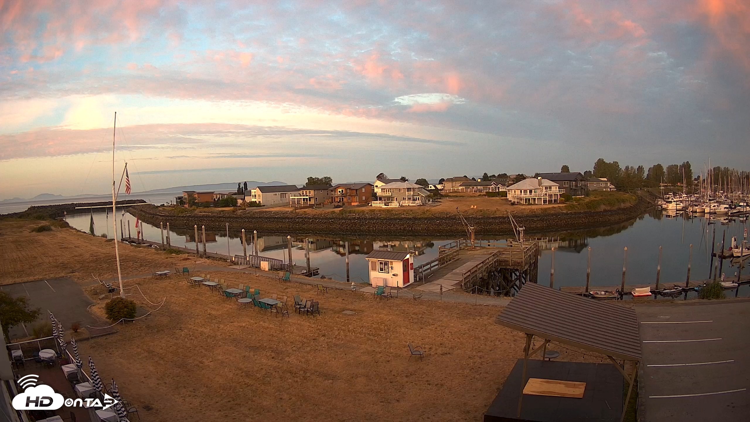 Snapshot of Point Roberts Marina SW Live Webcam taken Aug 19, 2026, 6:02am PDT