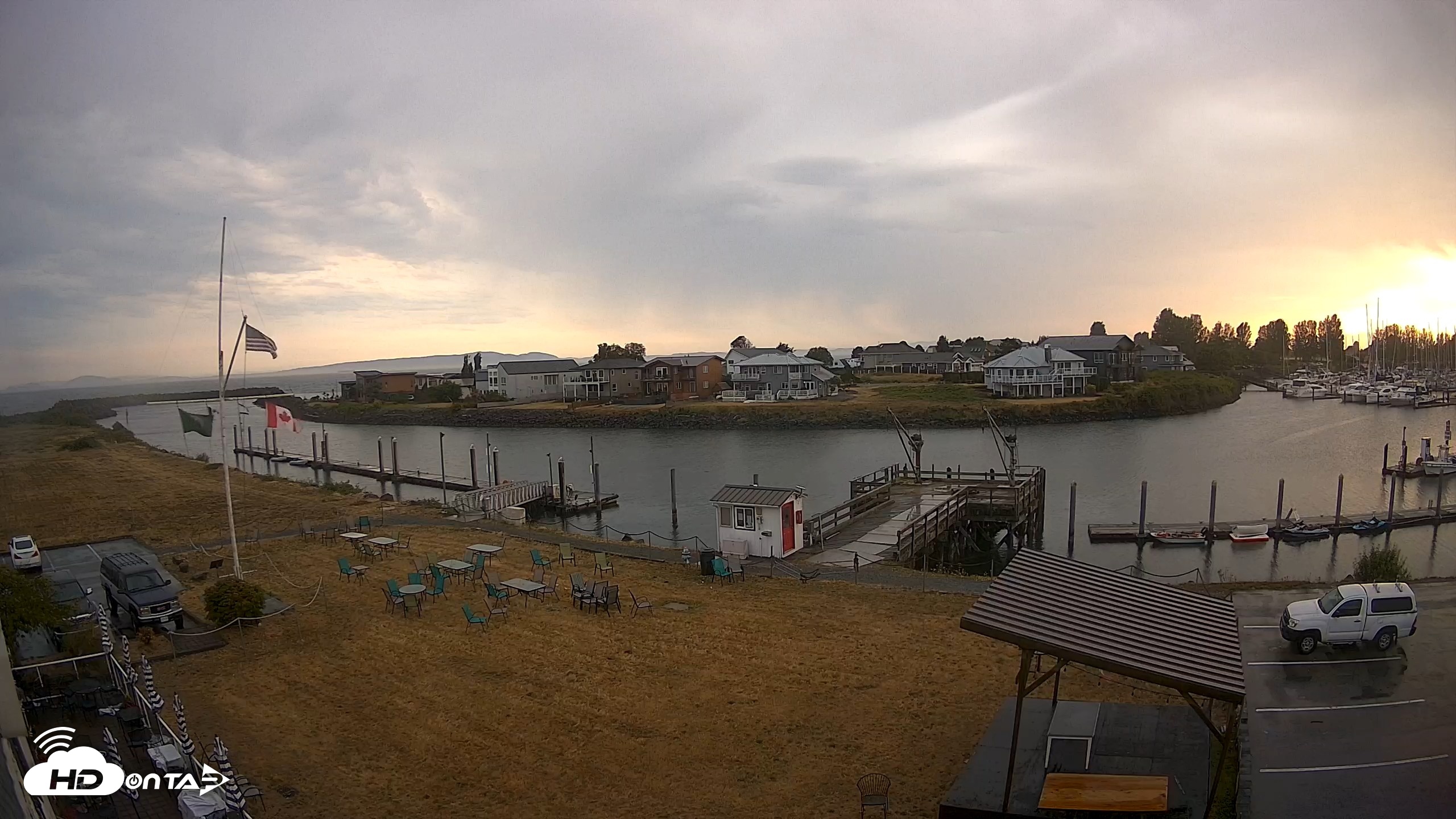 Snapshot of Point Roberts Marina SW Live Webcam taken Jul 23, 2026, 7:46pm PDT