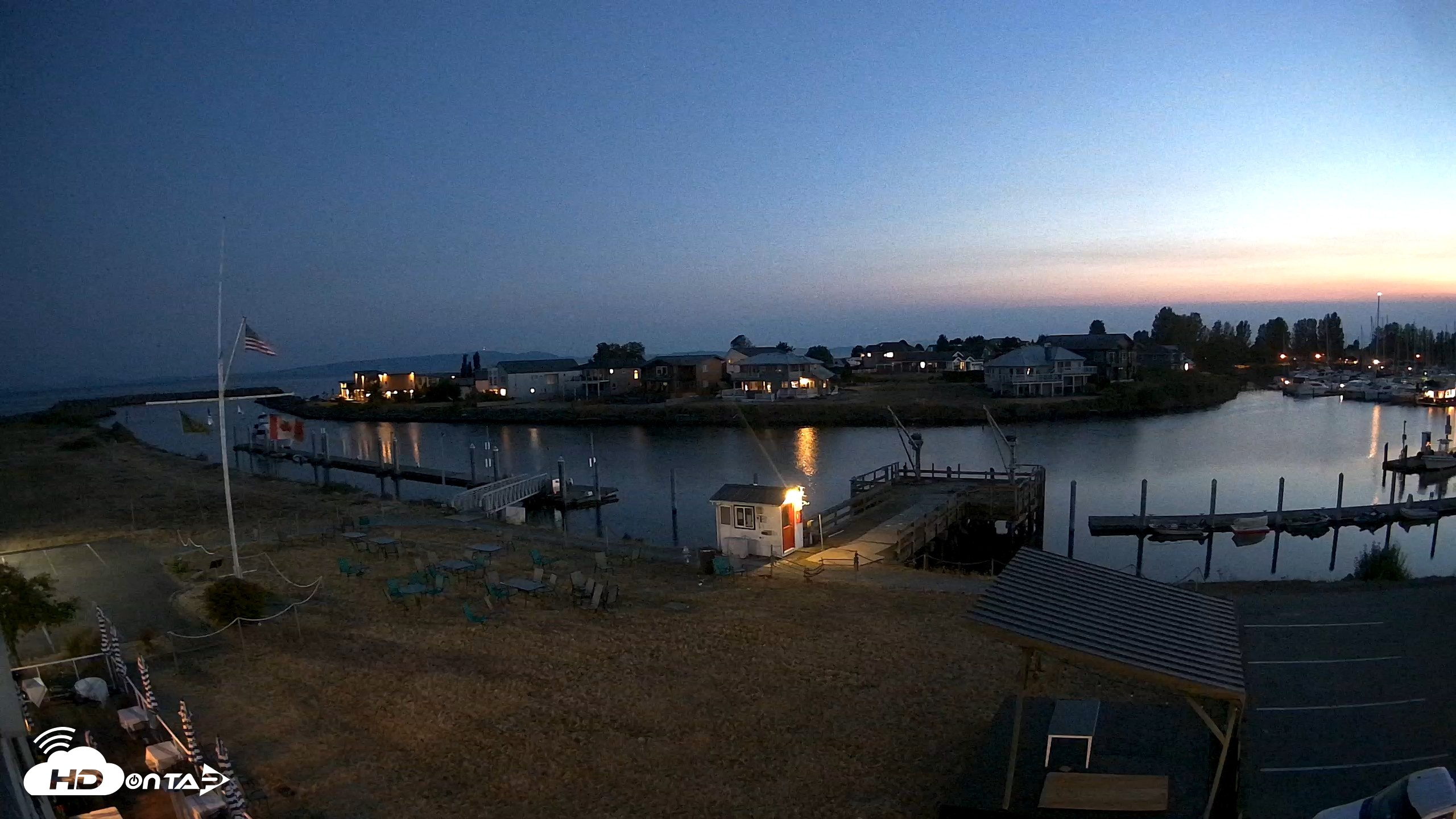 Snapshot of Point Roberts Marina SW Live Webcam taken Aug 13, 2026, 9:15pm PDT