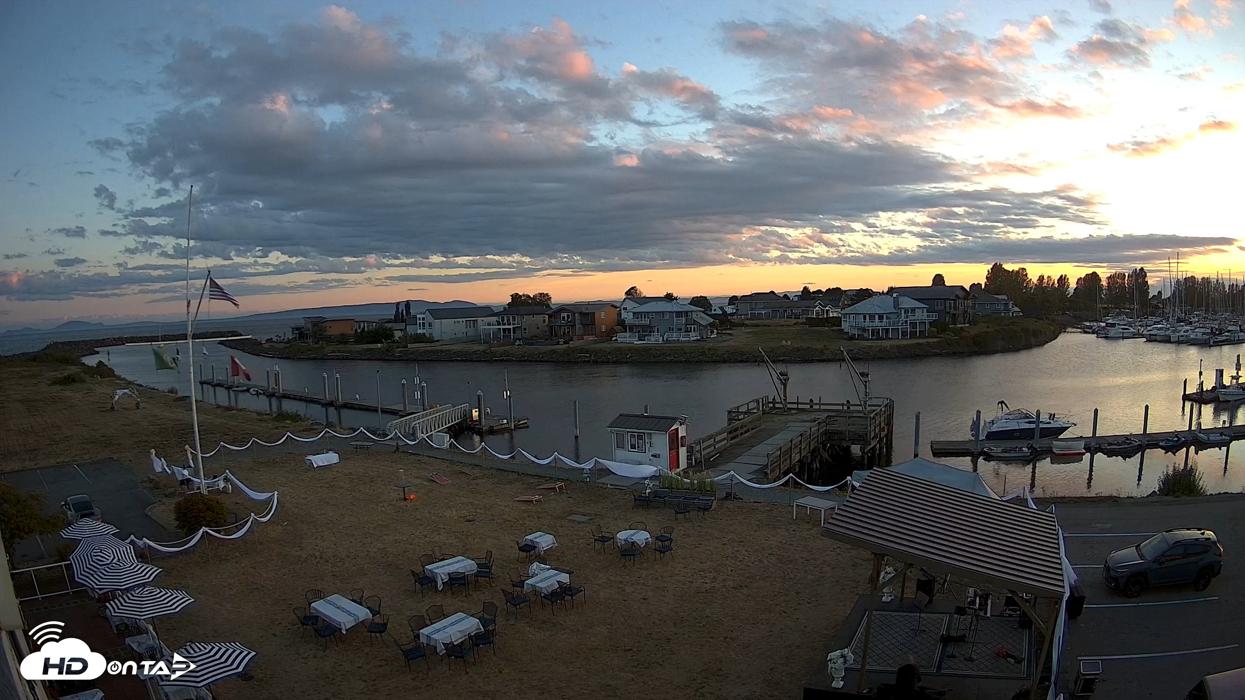 Snapshot of Point Roberts Marina SW Live Webcam taken Aug 29, 2026, 7:54pm PDT