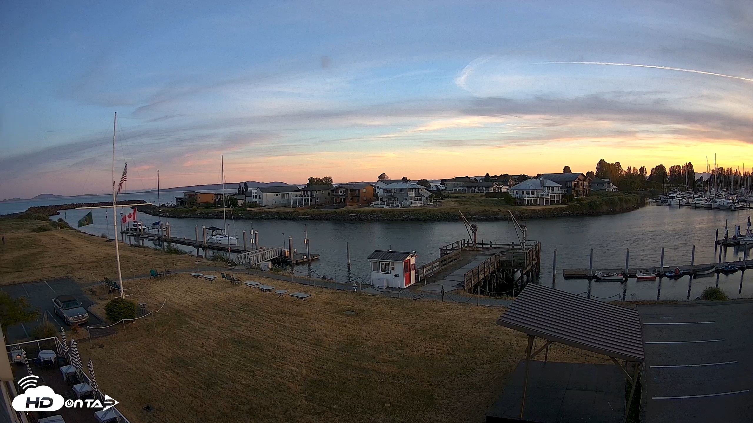 Snapshot of Point Roberts Marina SW Live Webcam taken Jun 13, 2026, 9:11pm PDT