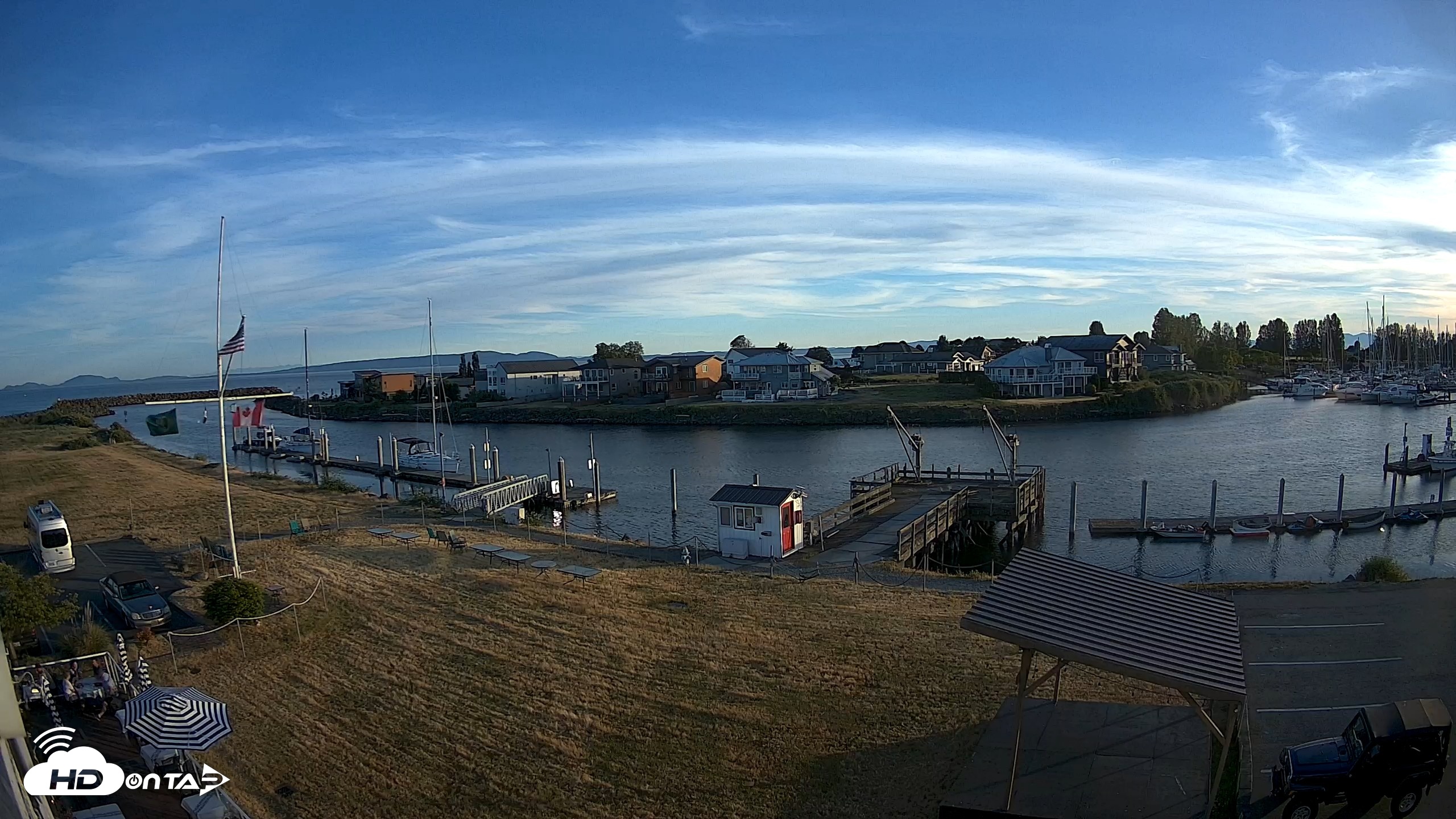 Snapshot of Point Roberts Marina SW Live Webcam taken Jun 13, 2026, 8:14pm PDT