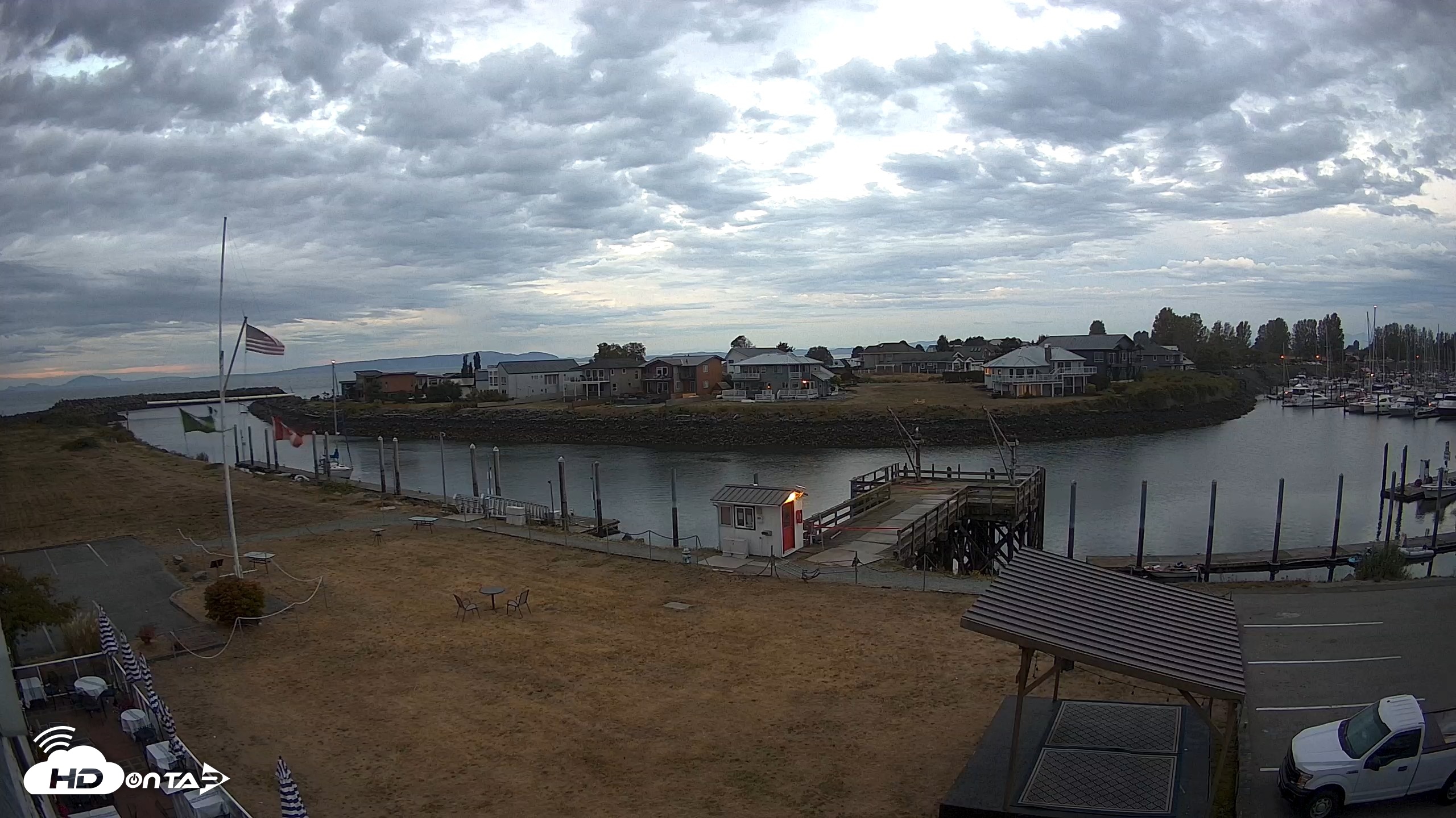 Snapshot of Point Roberts Marina SW Live Webcam taken Sep 7, 2026, 6:30am PDT