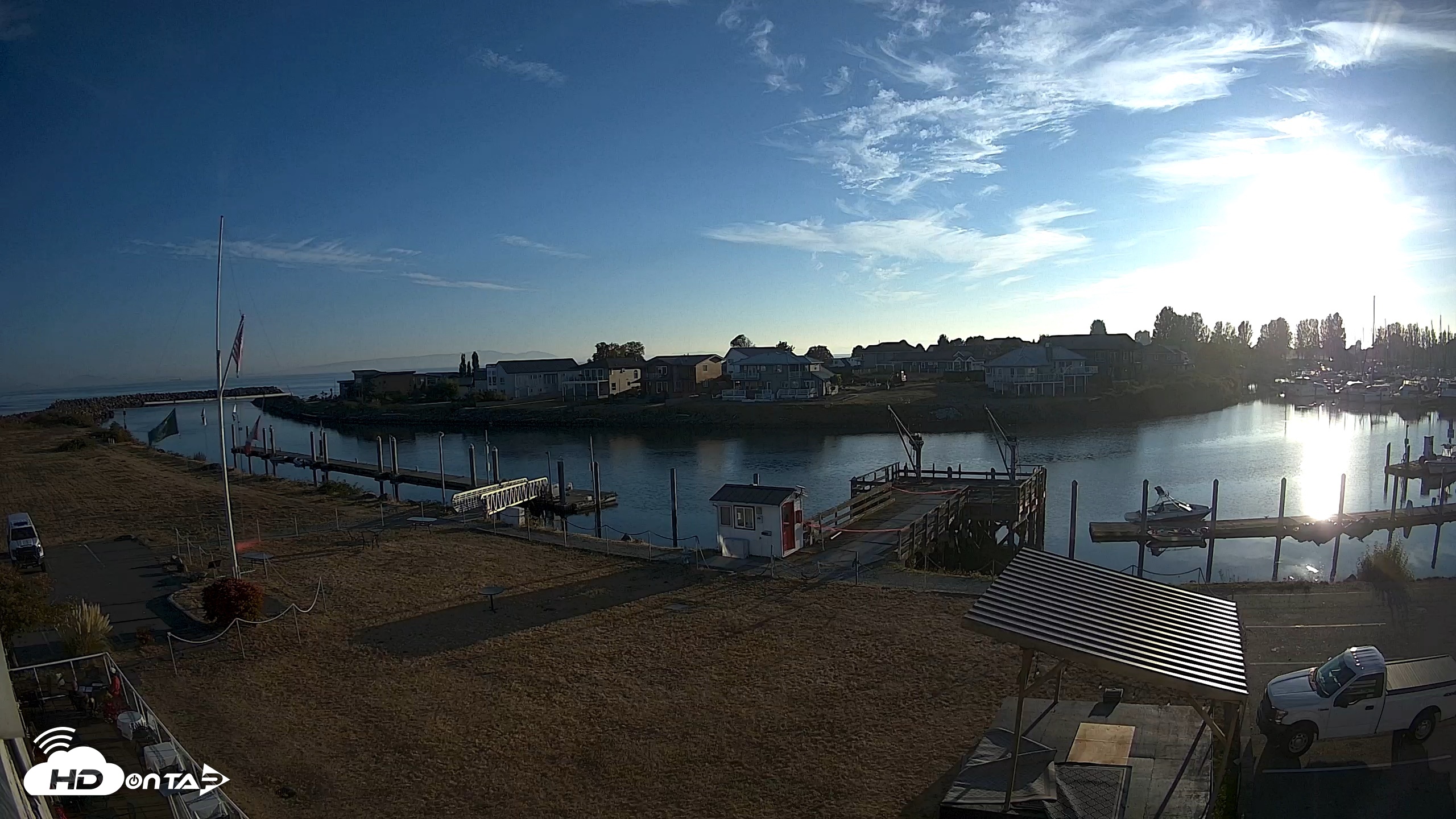 Snapshot of Point Roberts Marina SW Live Webcam taken Sep 20, 2026, 6:15pm PDT