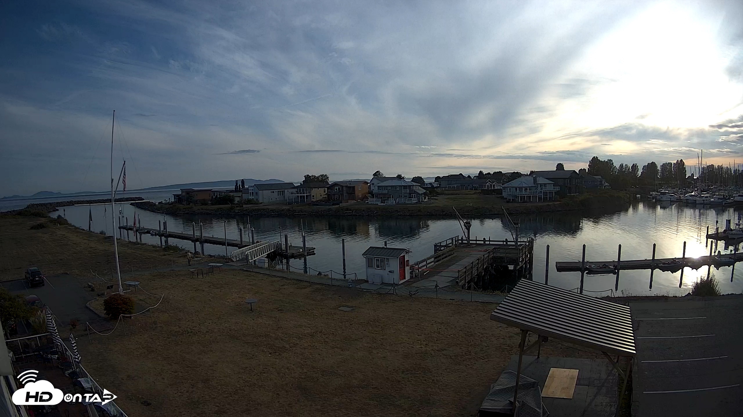 Snapshot of Point Roberts Marina SW Live Webcam taken Sep 10, 2026, 6:24pm PDT