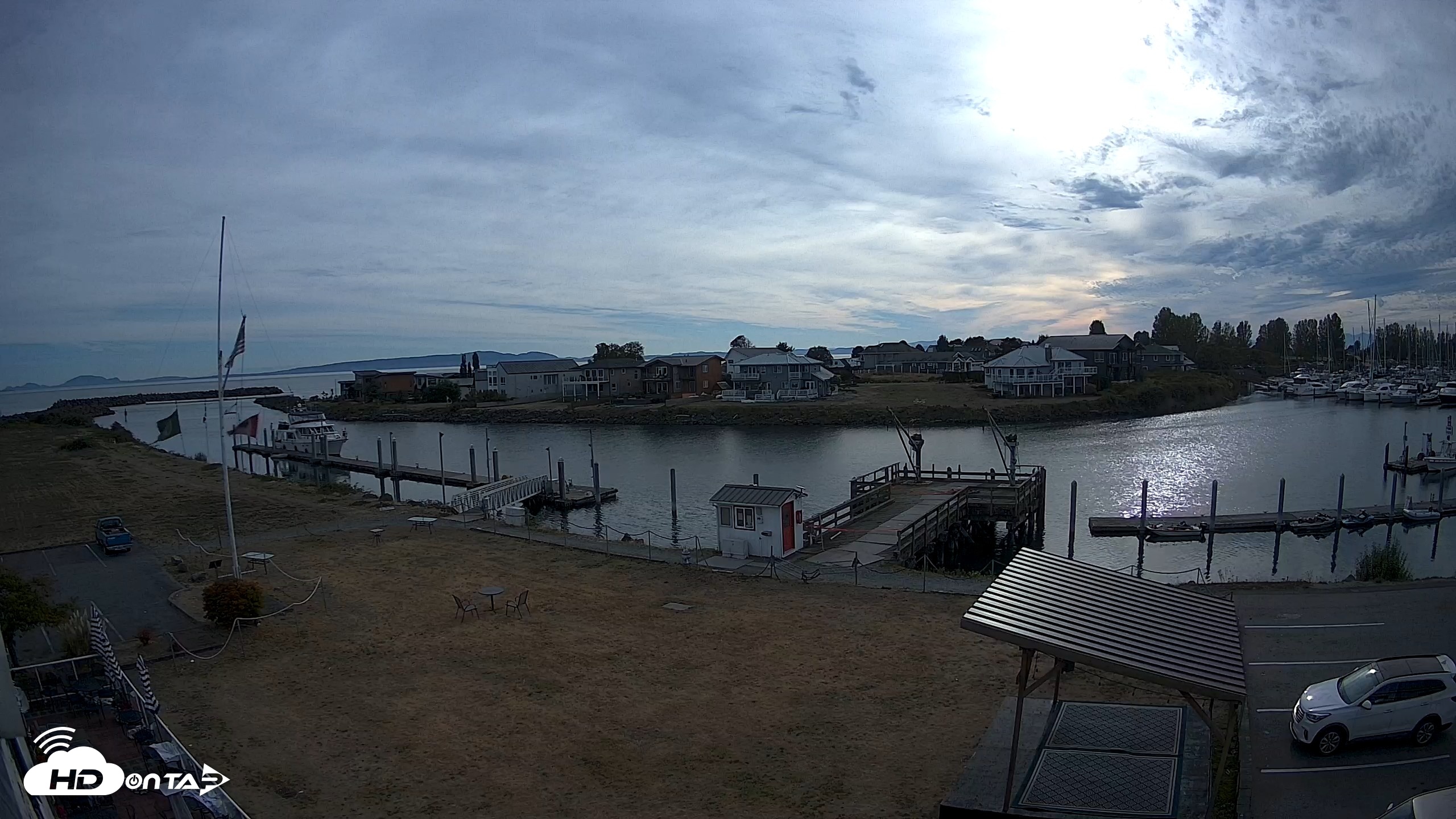 Snapshot of Point Roberts Marina SW Live Webcam taken Sep 9, 2026, 4:54pm PDT