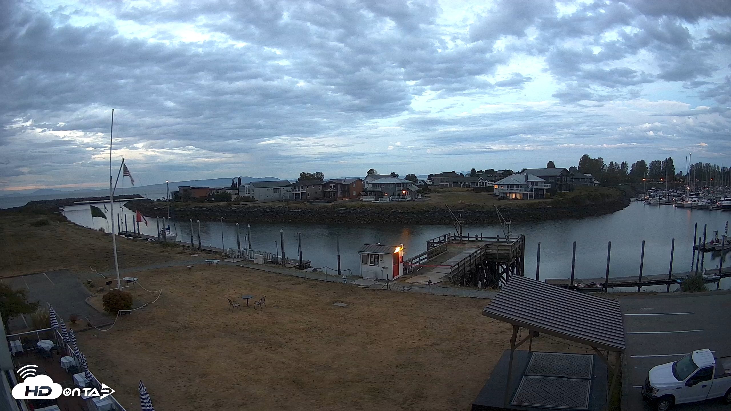 Snapshot of Point Roberts Marina SW Live Webcam taken Sep 7, 2026, 6:22am PDT