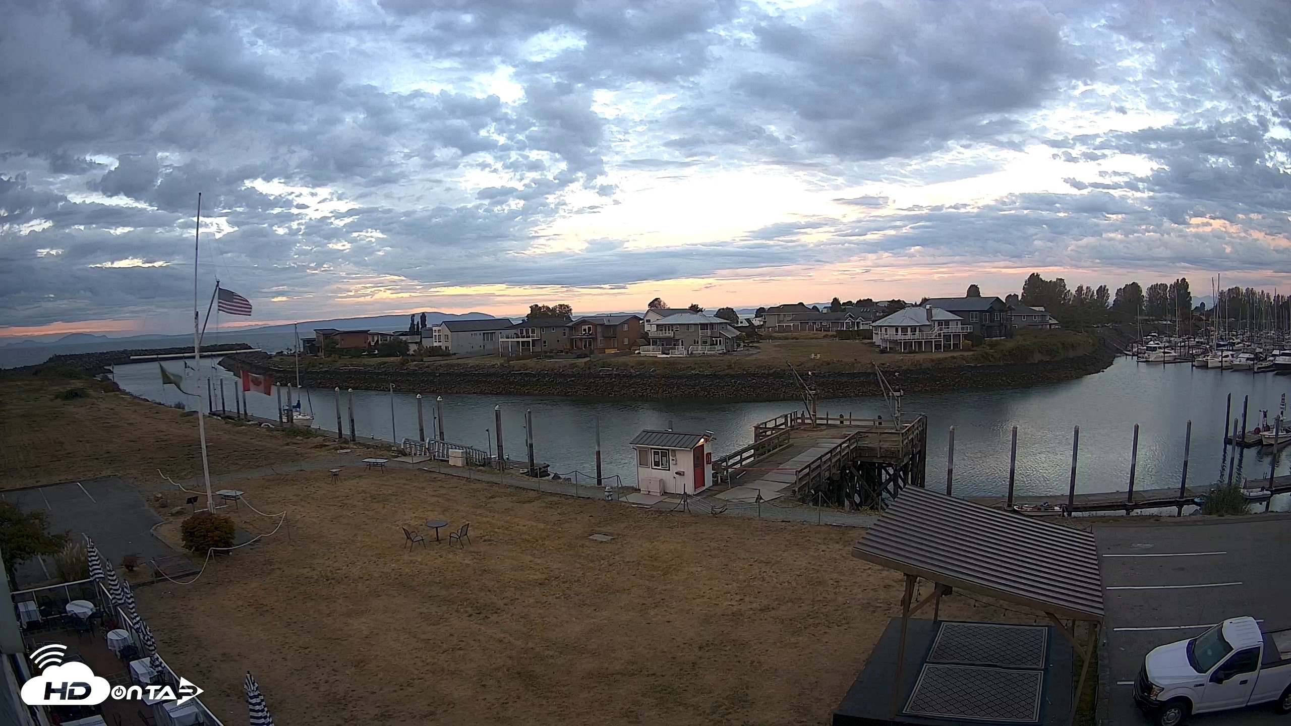 Snapshot of Point Roberts Marina SW Live Webcam taken Sep 7, 2026, 6:58am PDT